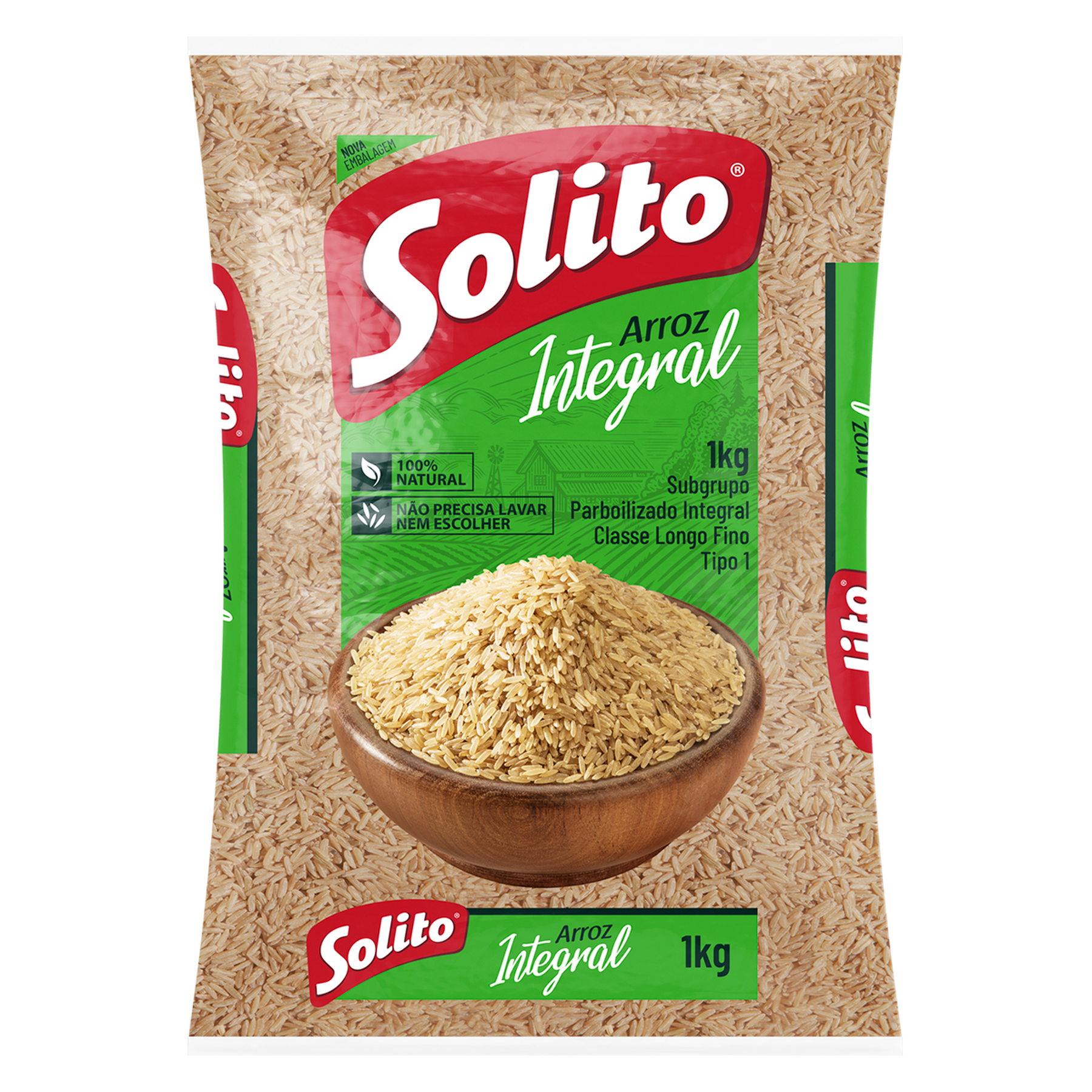 Arroz Integral Solito Pacote 1kg