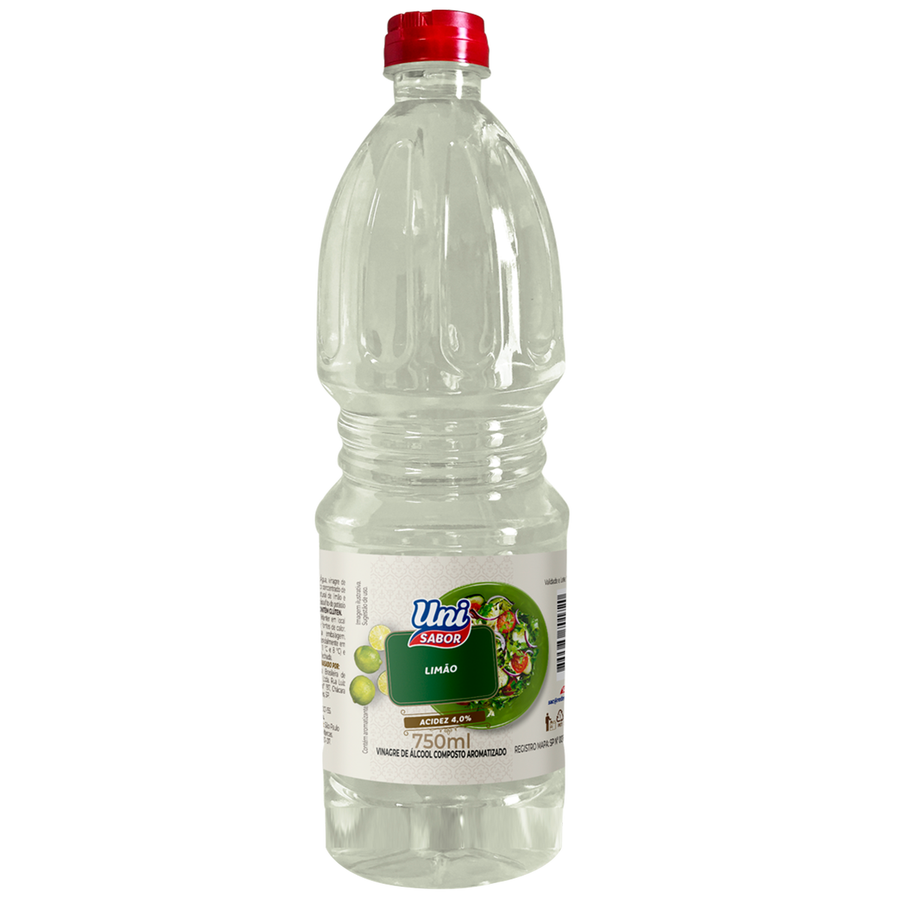 Vinagre de Álcool Composto Aromatizado Limão 4% Uni Sabor 750ml
