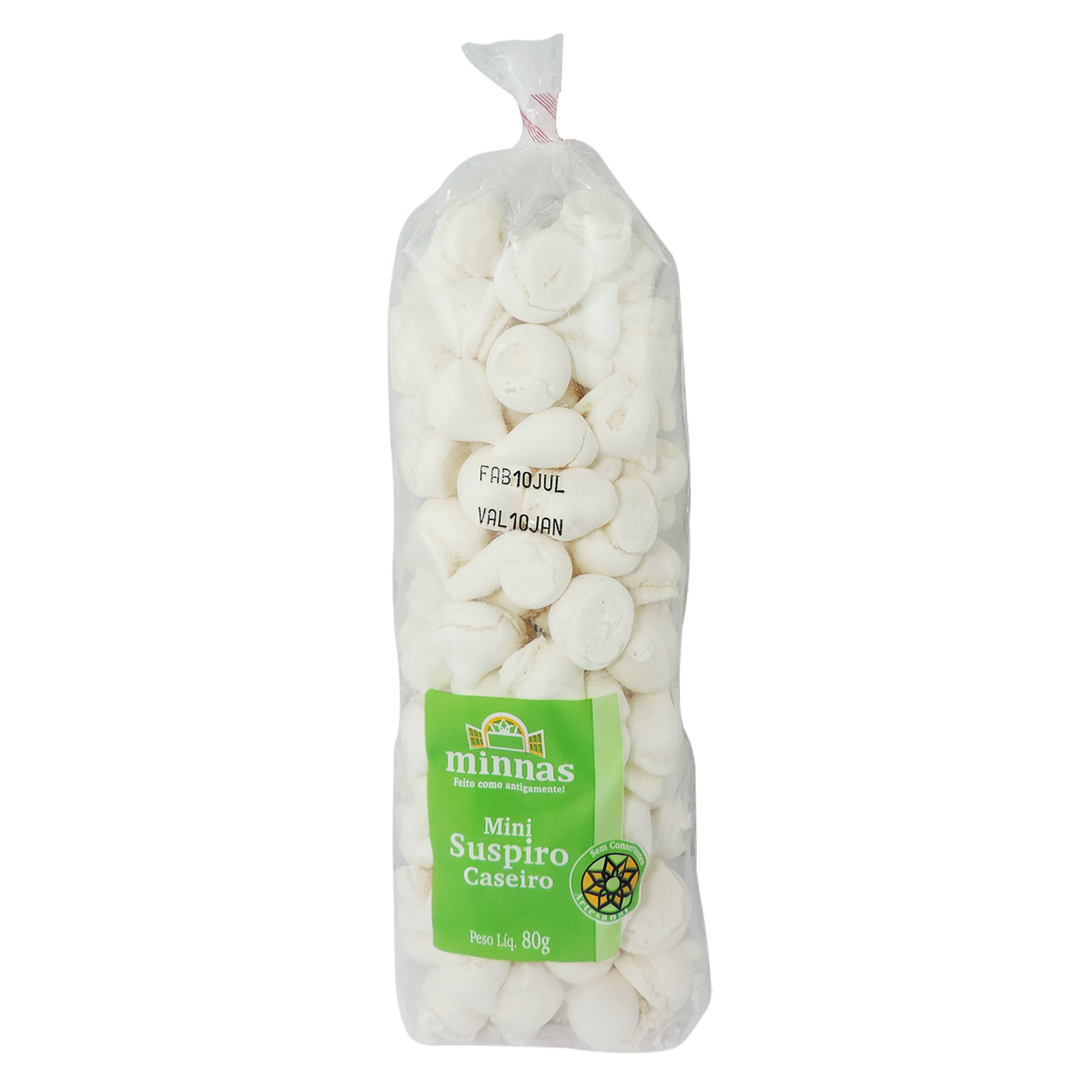 Mini Suspiro Caseiro Minnas Pacote 80g