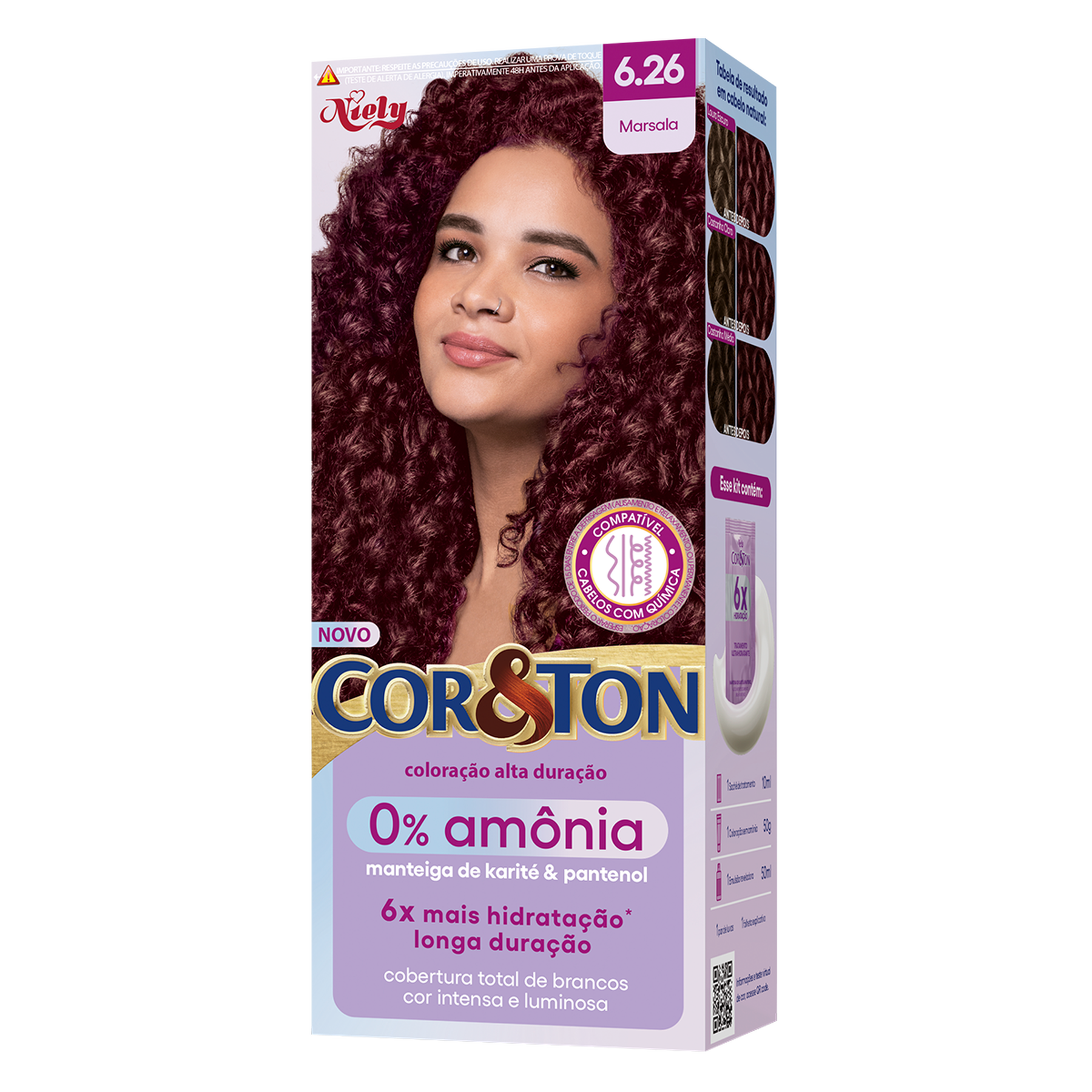Tintura para Cabelo 0% Amônia Marsala 6.26 CoreTon