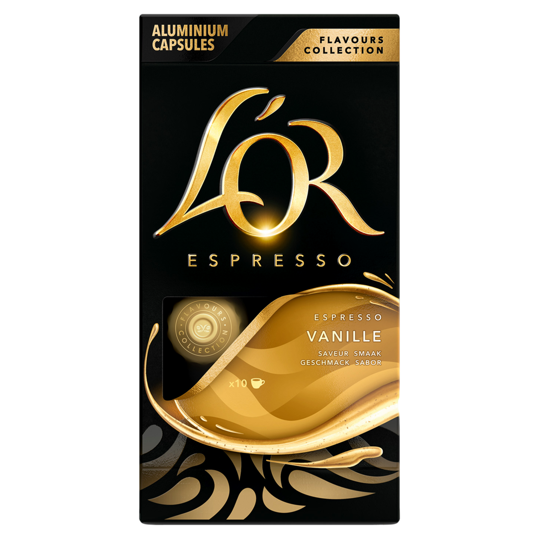 Café em Cápsula Torrado e Moído Espresso Baunilha L'or Flavours Collection Caixa 52g C/10 Unidades