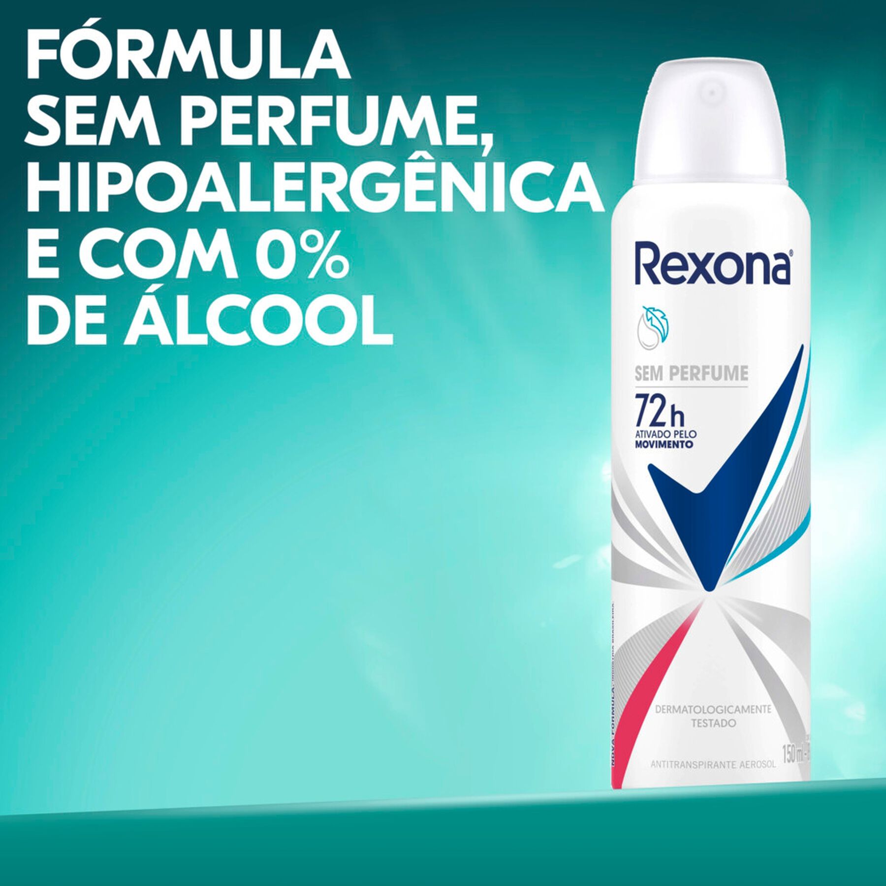 Antitranspirante Aerossol sem Perfume Rexona 150ml