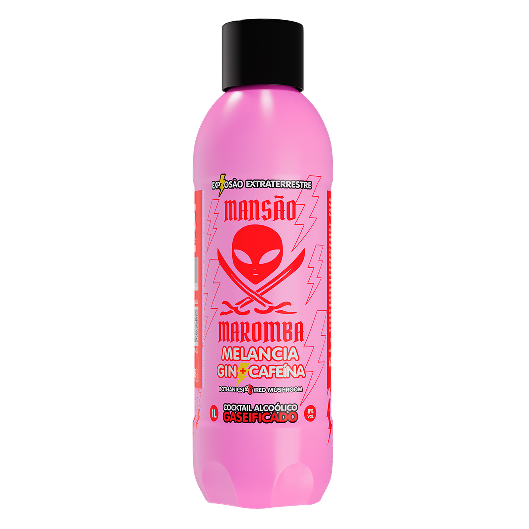 Bebida Mista Gin + Cafeína Melancia Mansão Maromba Garrafa 1l