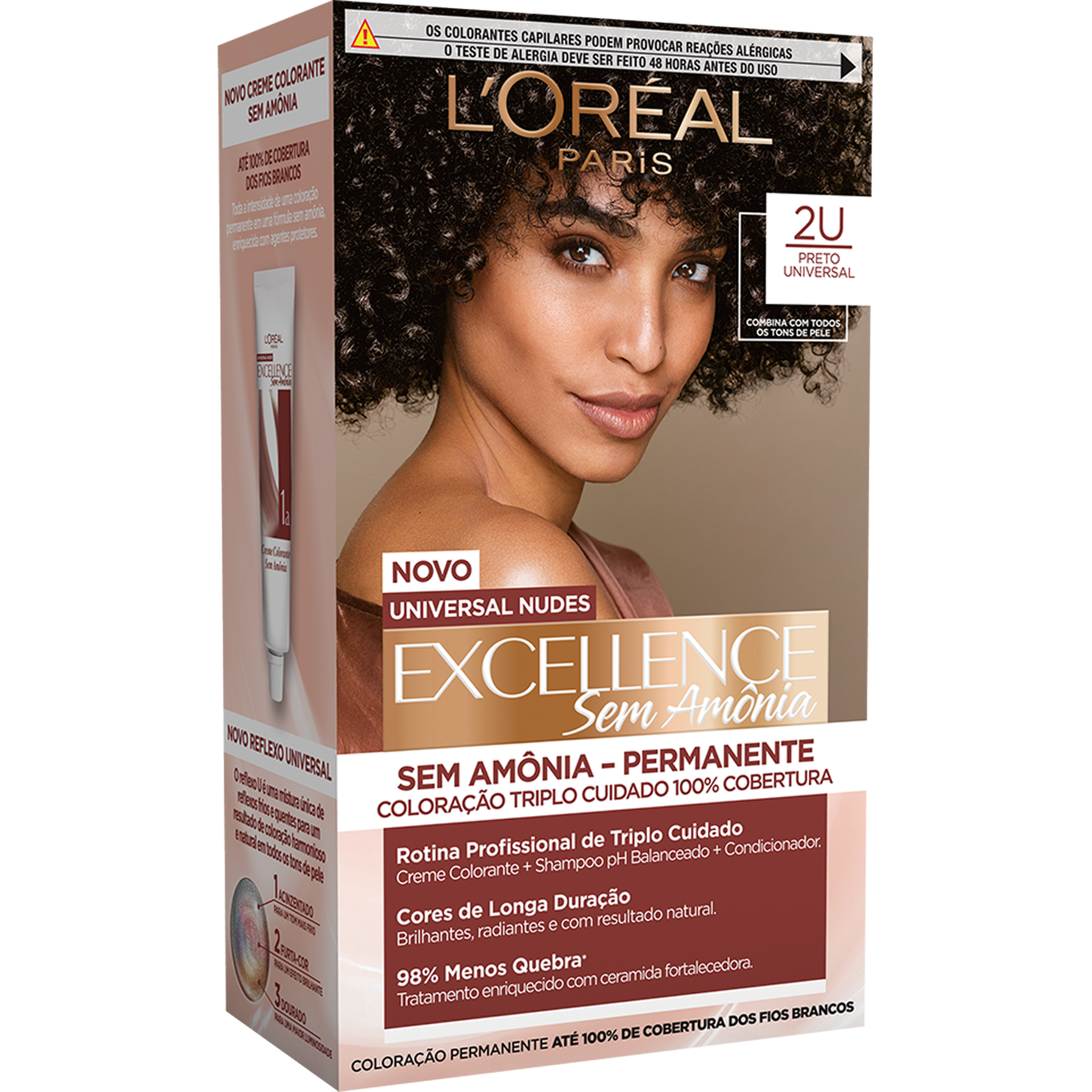 Tintura para Cabelo Preto Universal 2 Imédia Sem Amônia