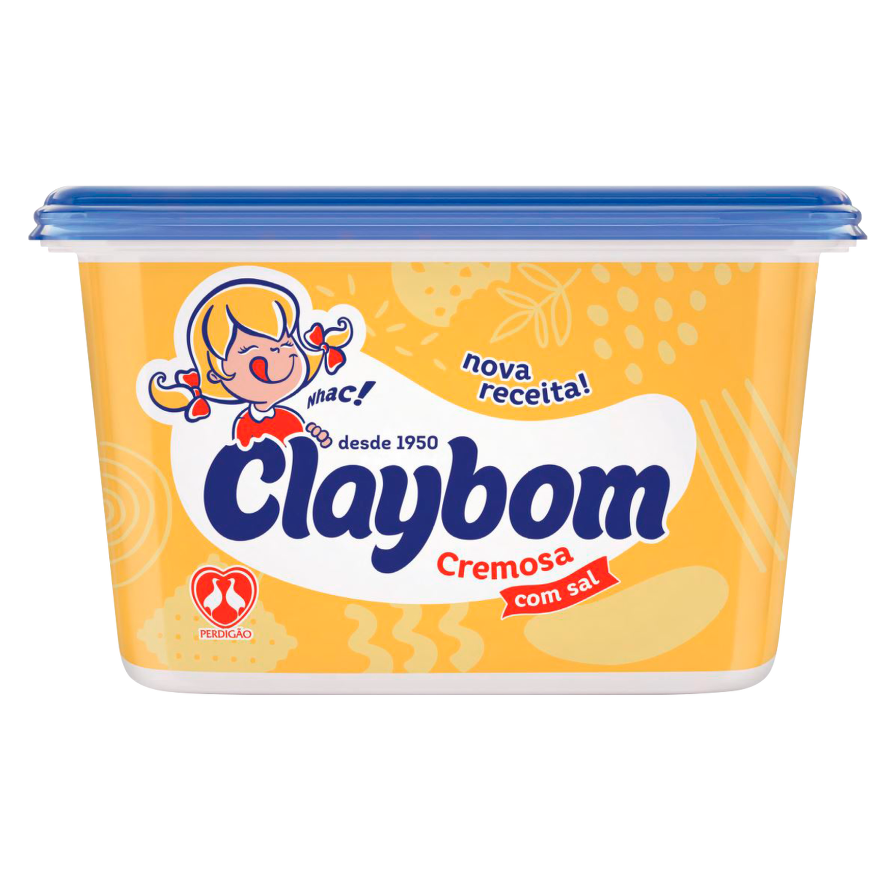 Margarina Cremosa com Sal Claybom Pote 1kg - Embalagem Econômica 