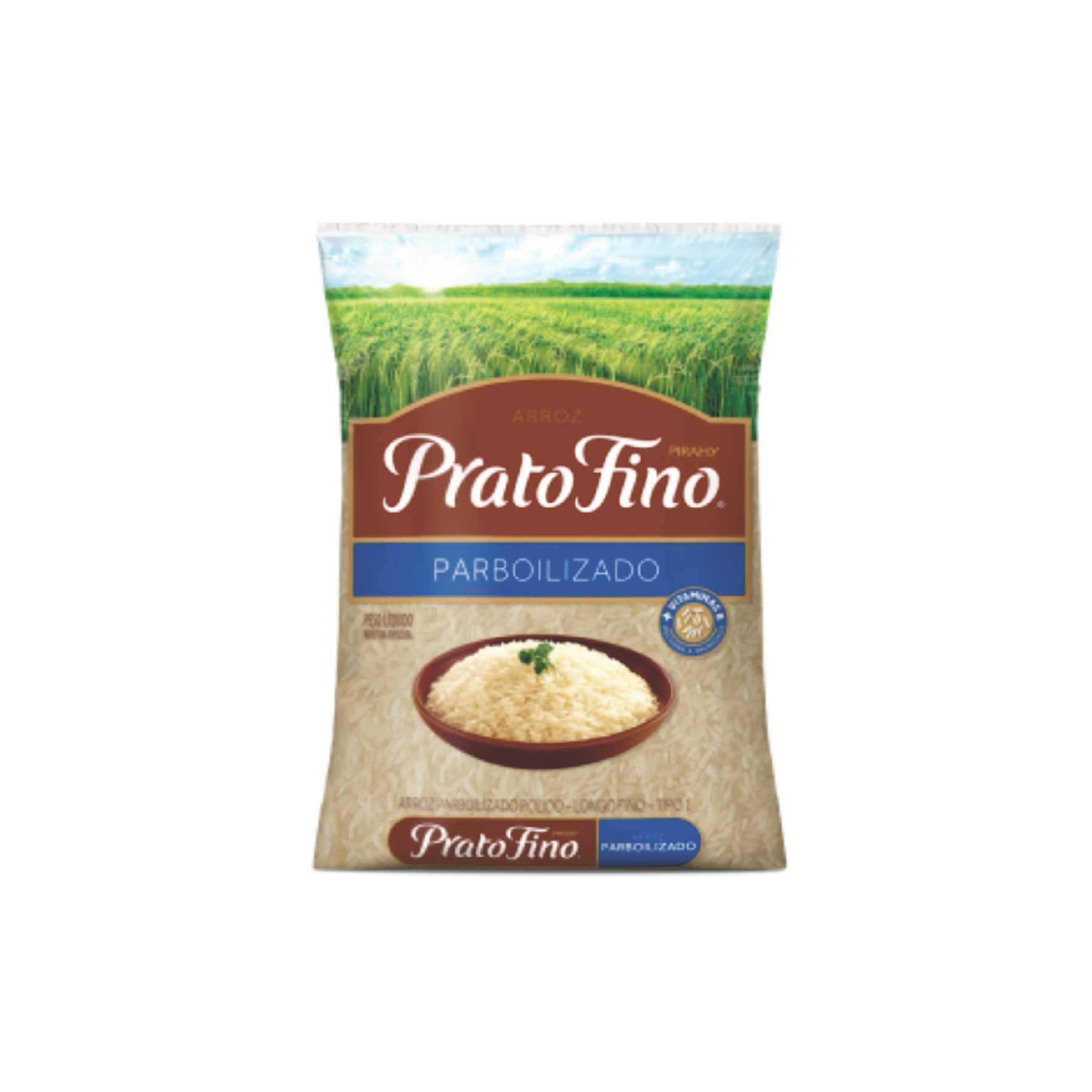 Arroz Parboilizado Prato Fino Pacote 1kg