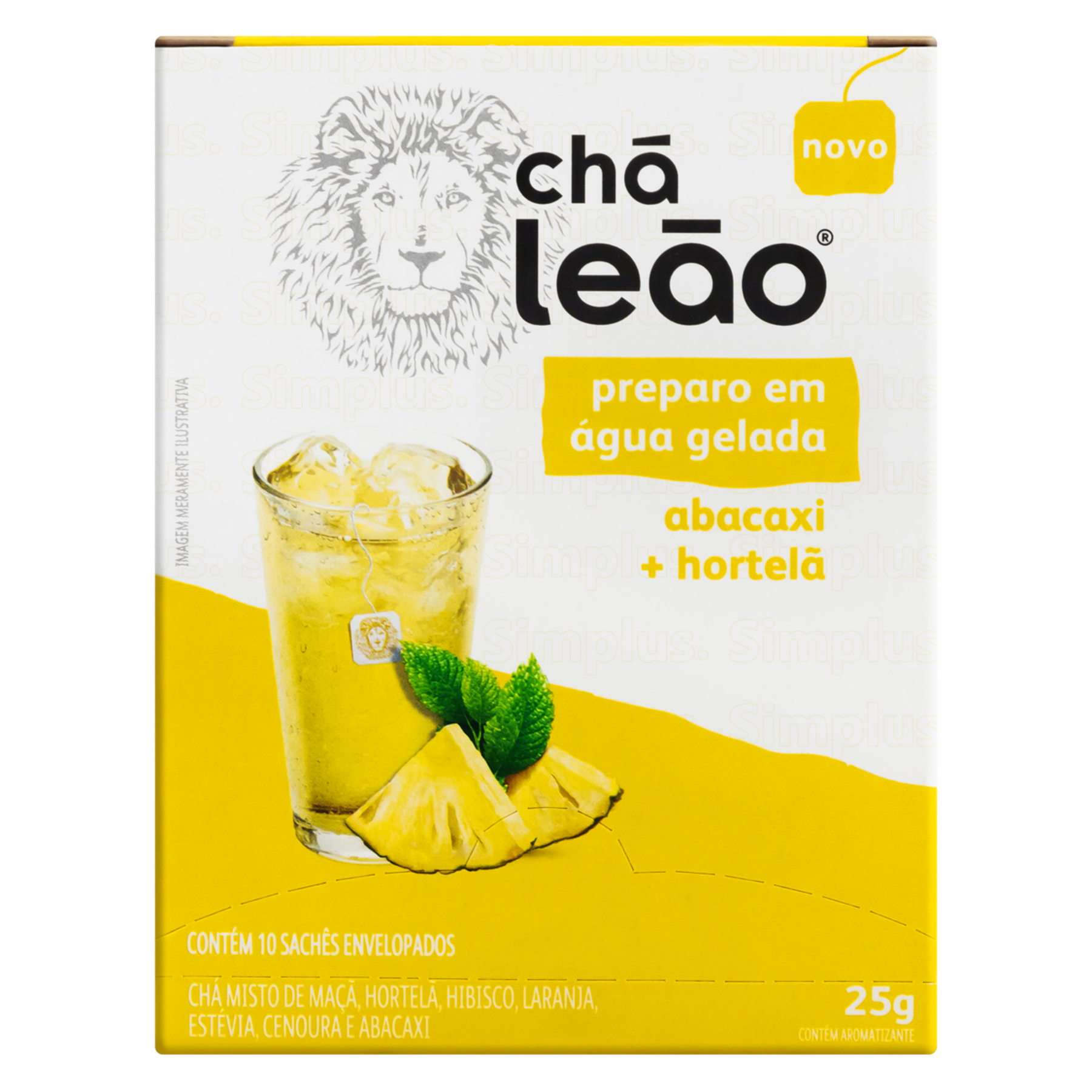 Chá Abacaxi + Hortelã Chá Leão Caixa 25g C/10 Unidades
