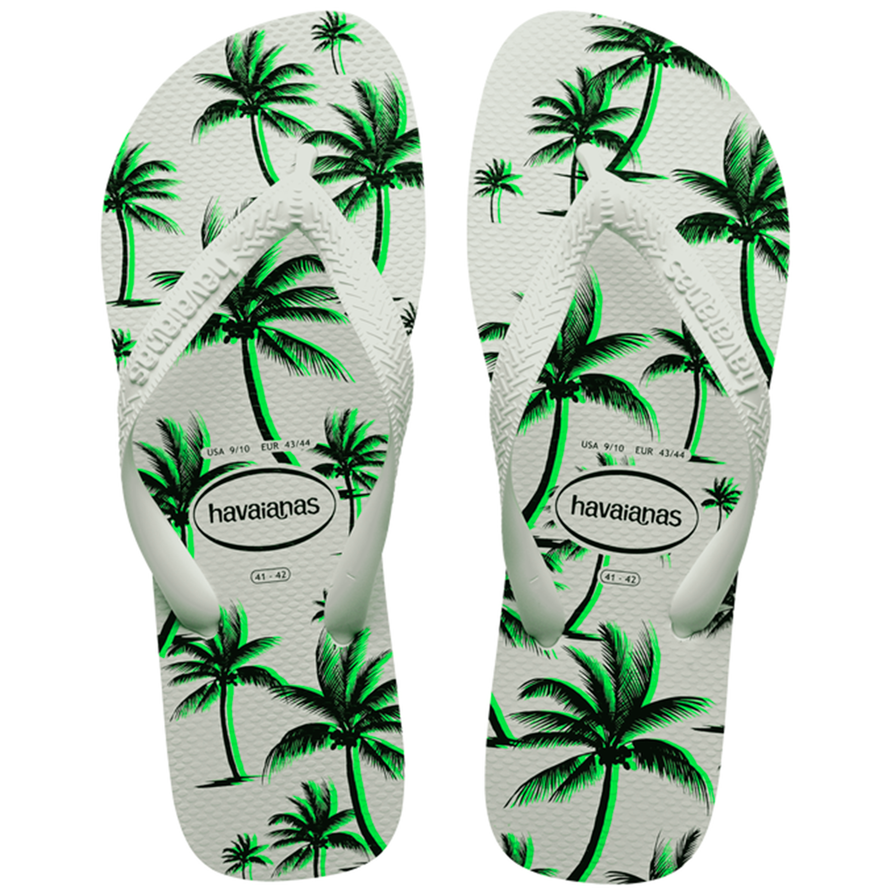 Sandália Aloha Branca e Verde Havaianas 41/42