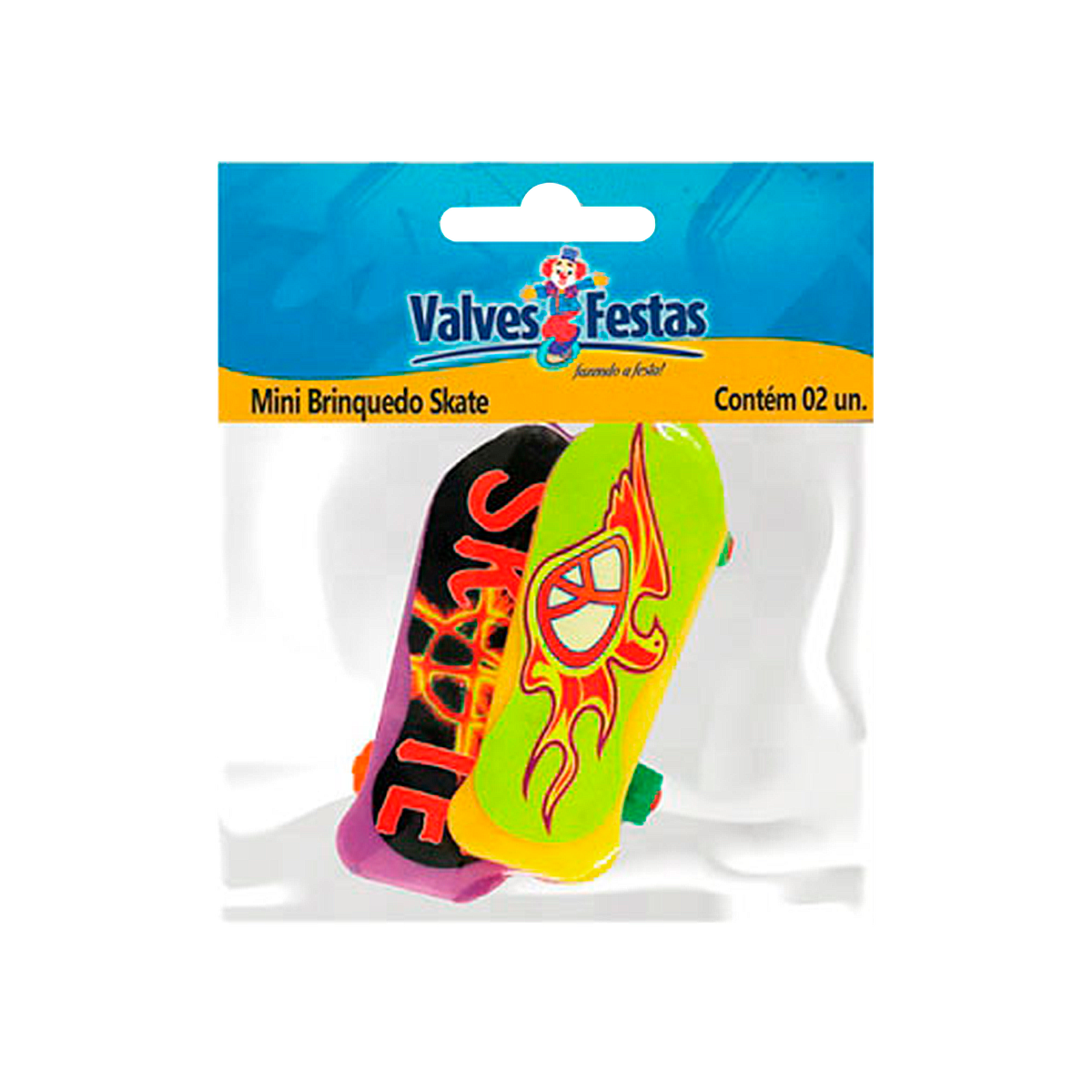 Mini Brinquedo Skate Valves Festas C/2 Unidades