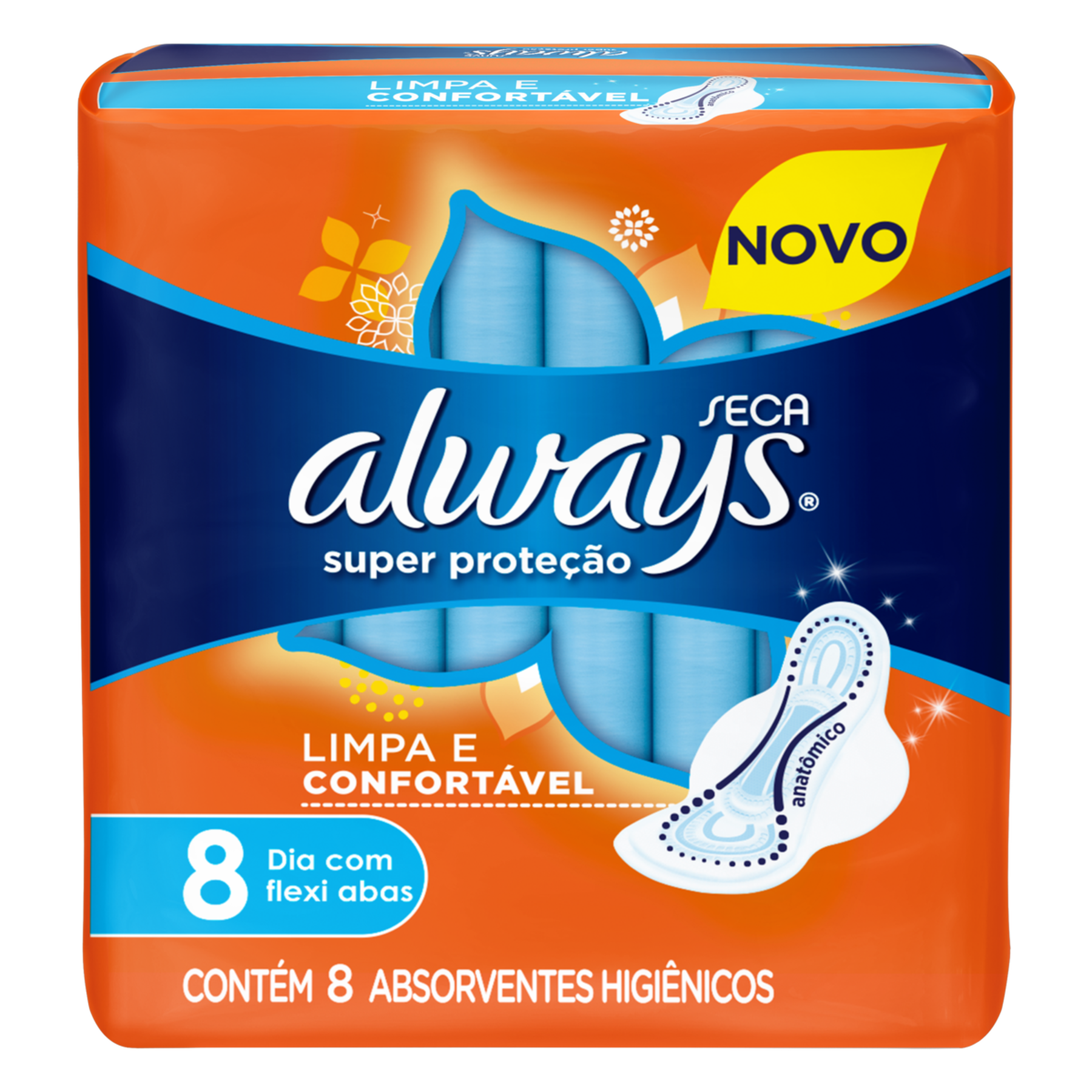 Absorvente com Abas Seca Super Proteção Always Pacote 8 Unidades