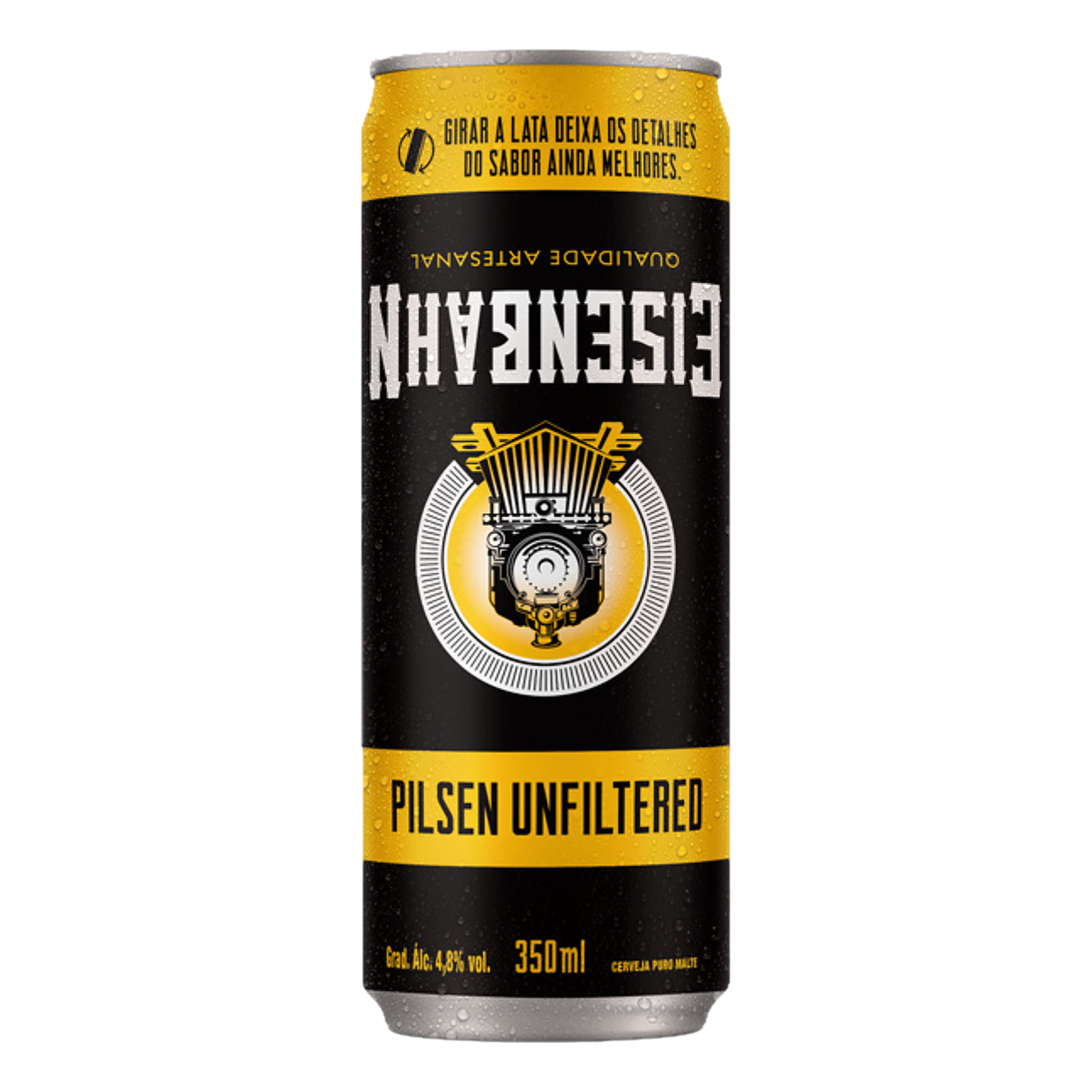 Cerveja Pilsen Unfiltered Puro Malte Eisenbahn Lata 350ml