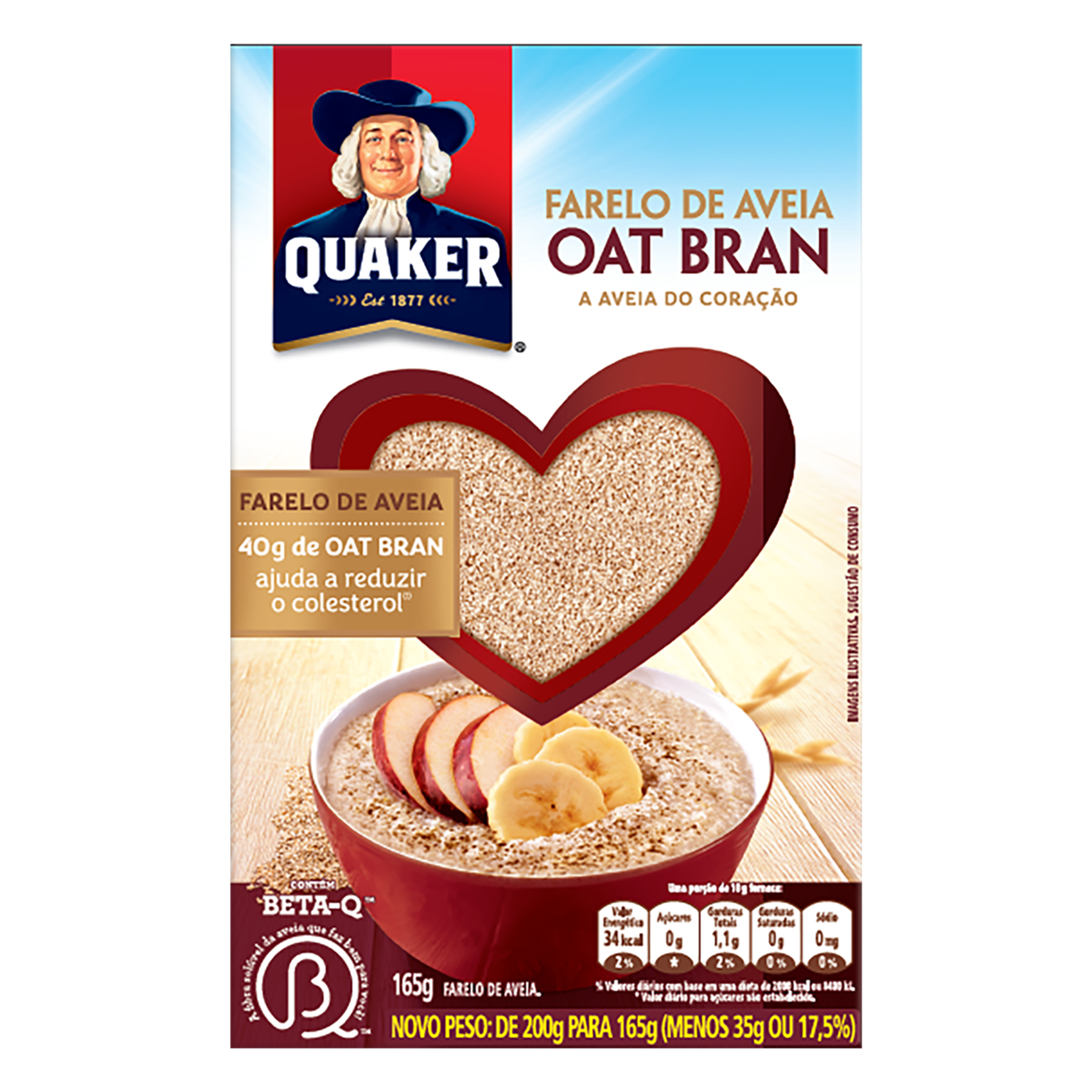 Farelo de Aveia Quaker Caixa 165g