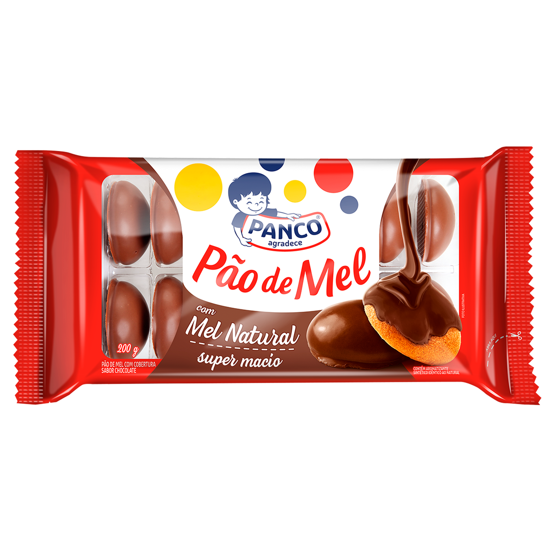 Pão de Mel Cobertura Chocolate Panco 200g