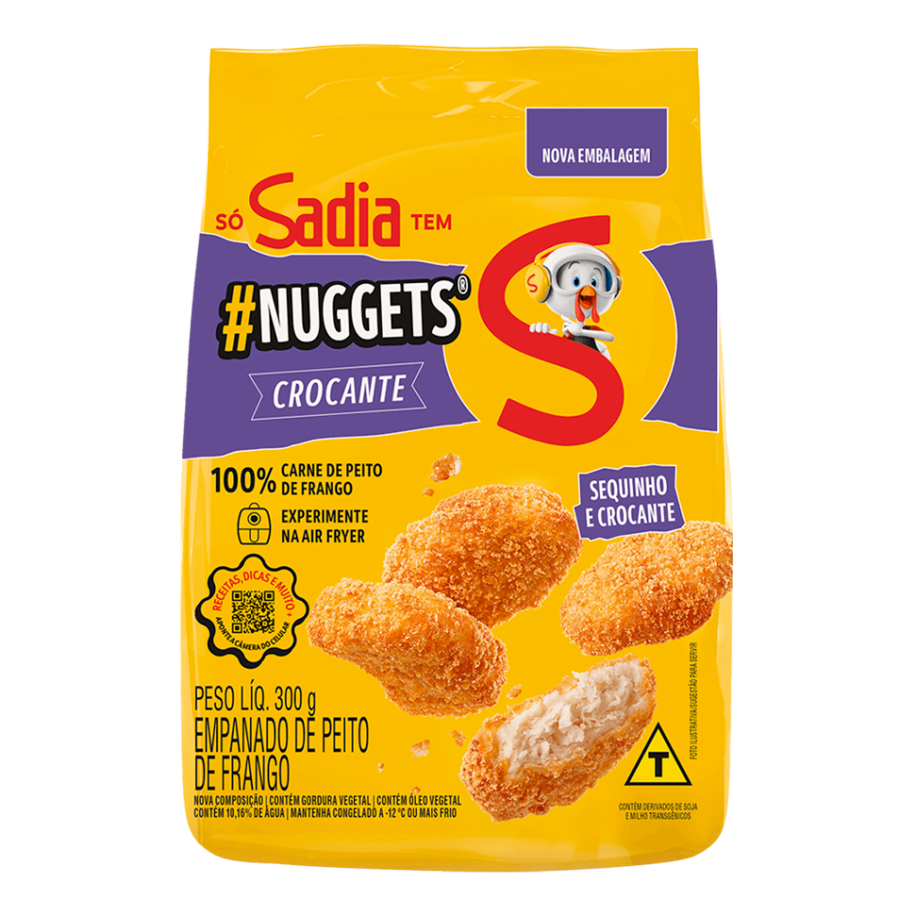 Empanado de Frango Nuggets Crocante Sadia Pacote 300g
