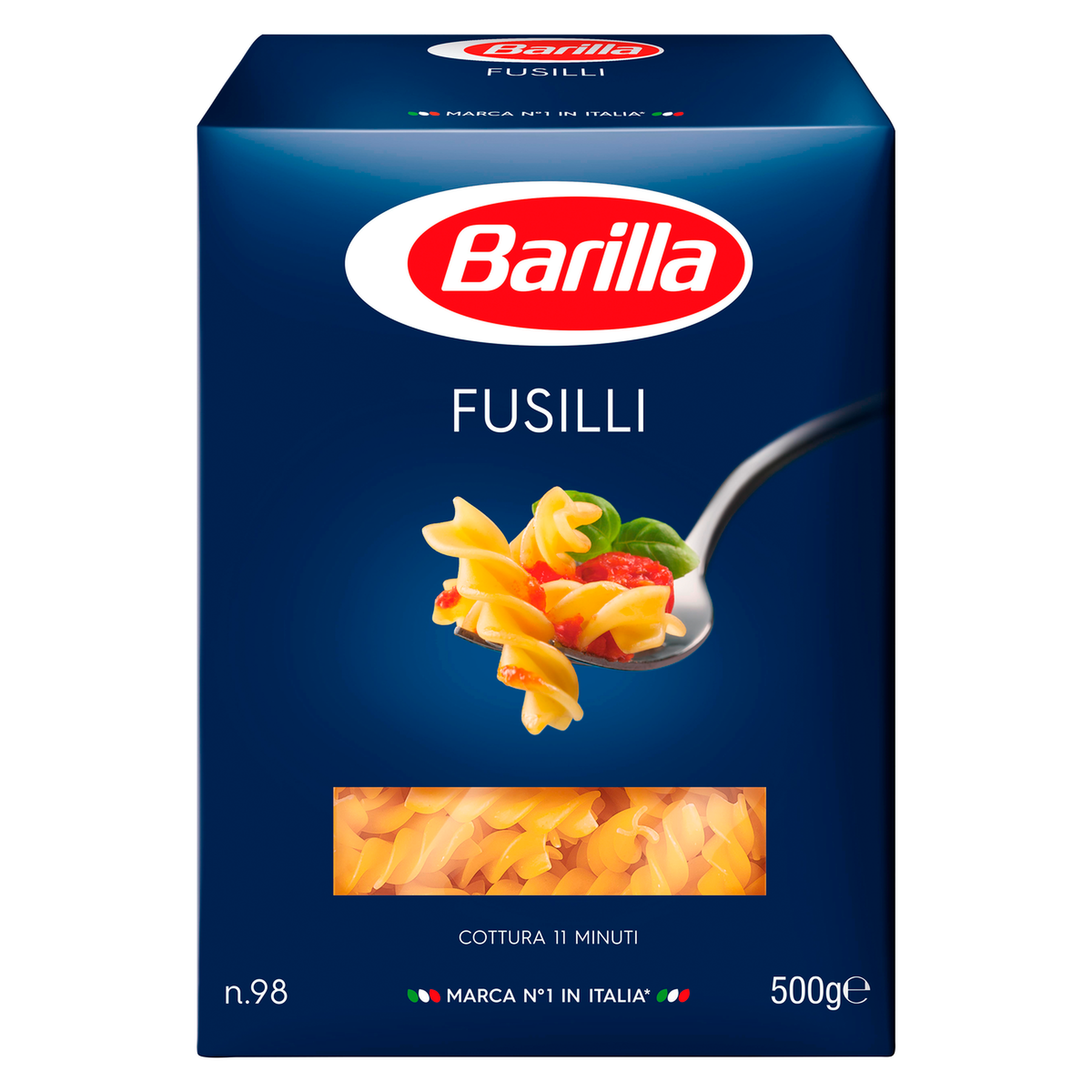 Macarrão de Sêmola de Trigo Duro Fusilli 98 Barilla Classic Caixa 500g