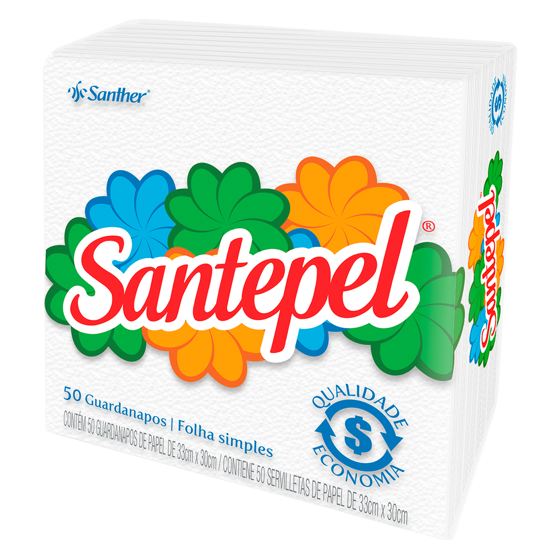 Guardanapo de Papel Branco Grande Santepel C/50 Unidades