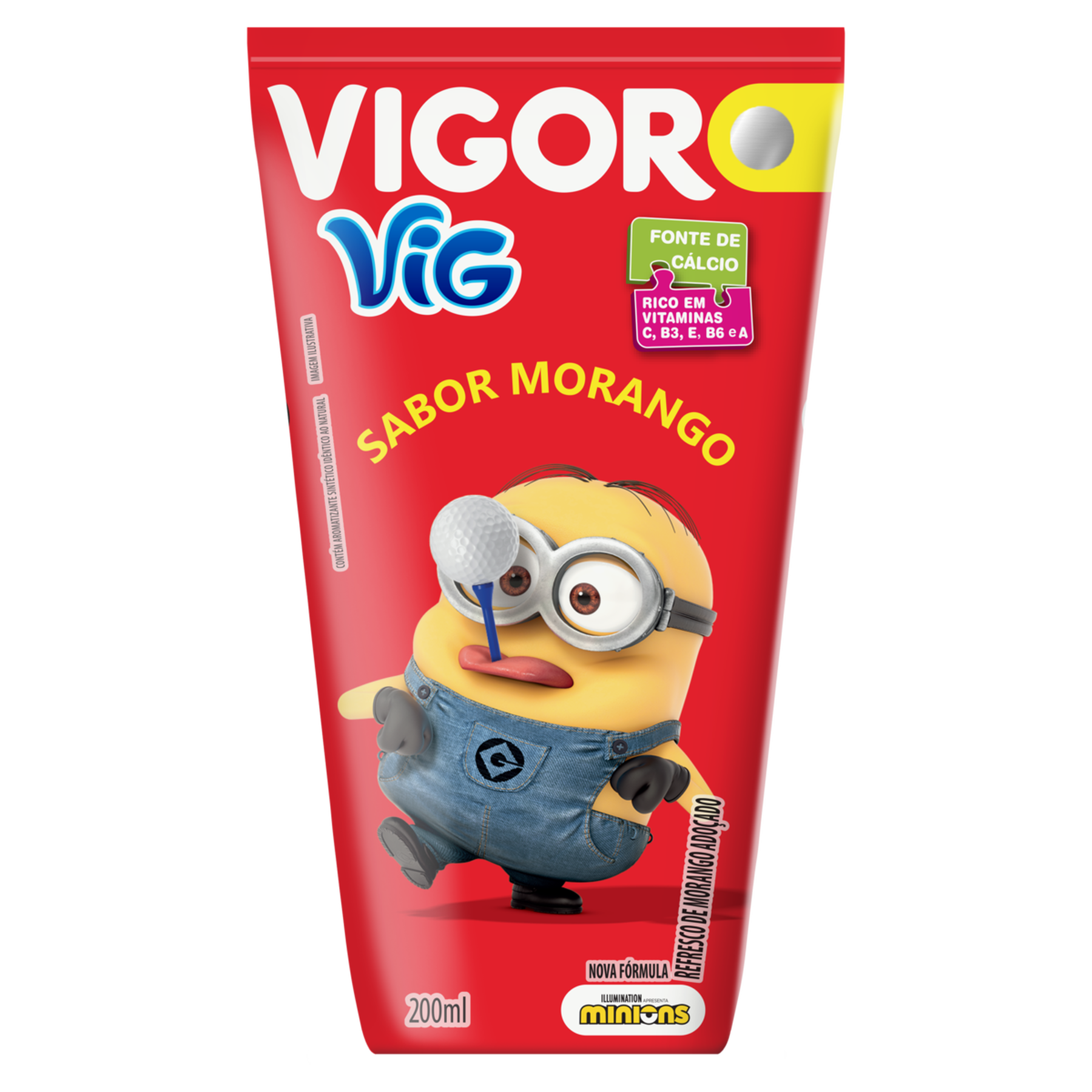 Refresco Adoçado Morango Vig Vigor Caixa 200ml