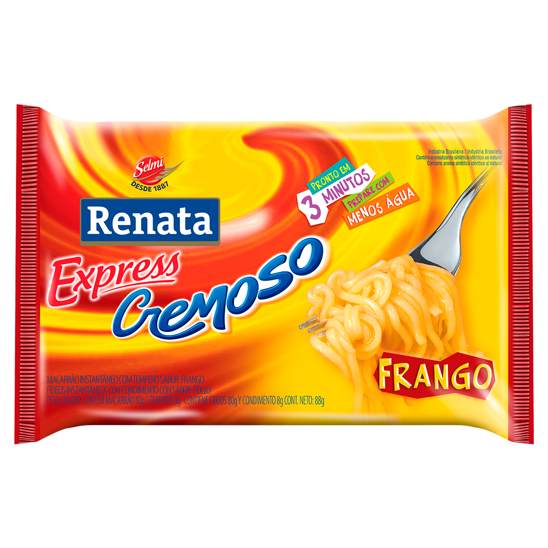Macarrão Instantâneo Cremoso Frango Renata Express 88g 