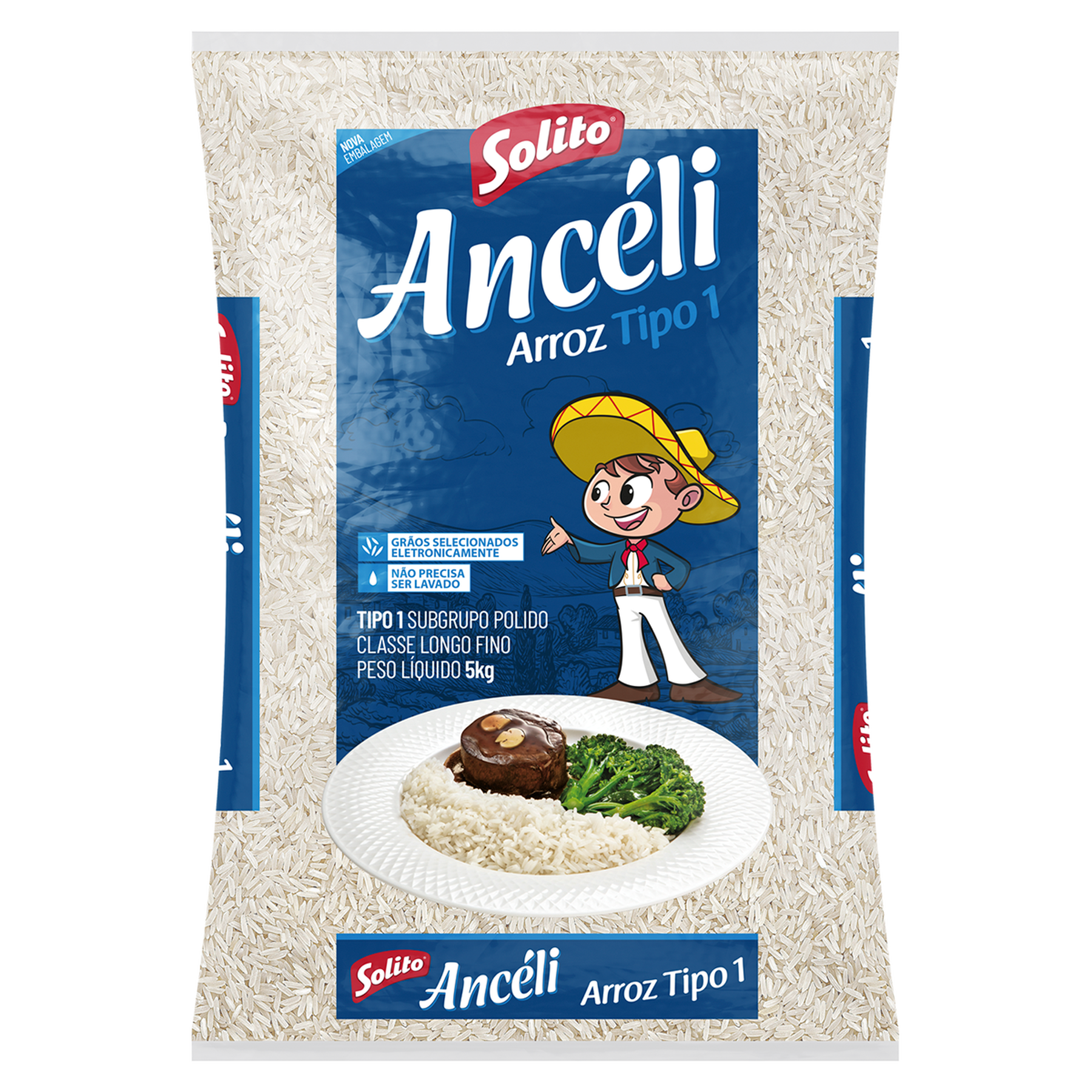 Arroz Ancéli Solito Pacote 5kg