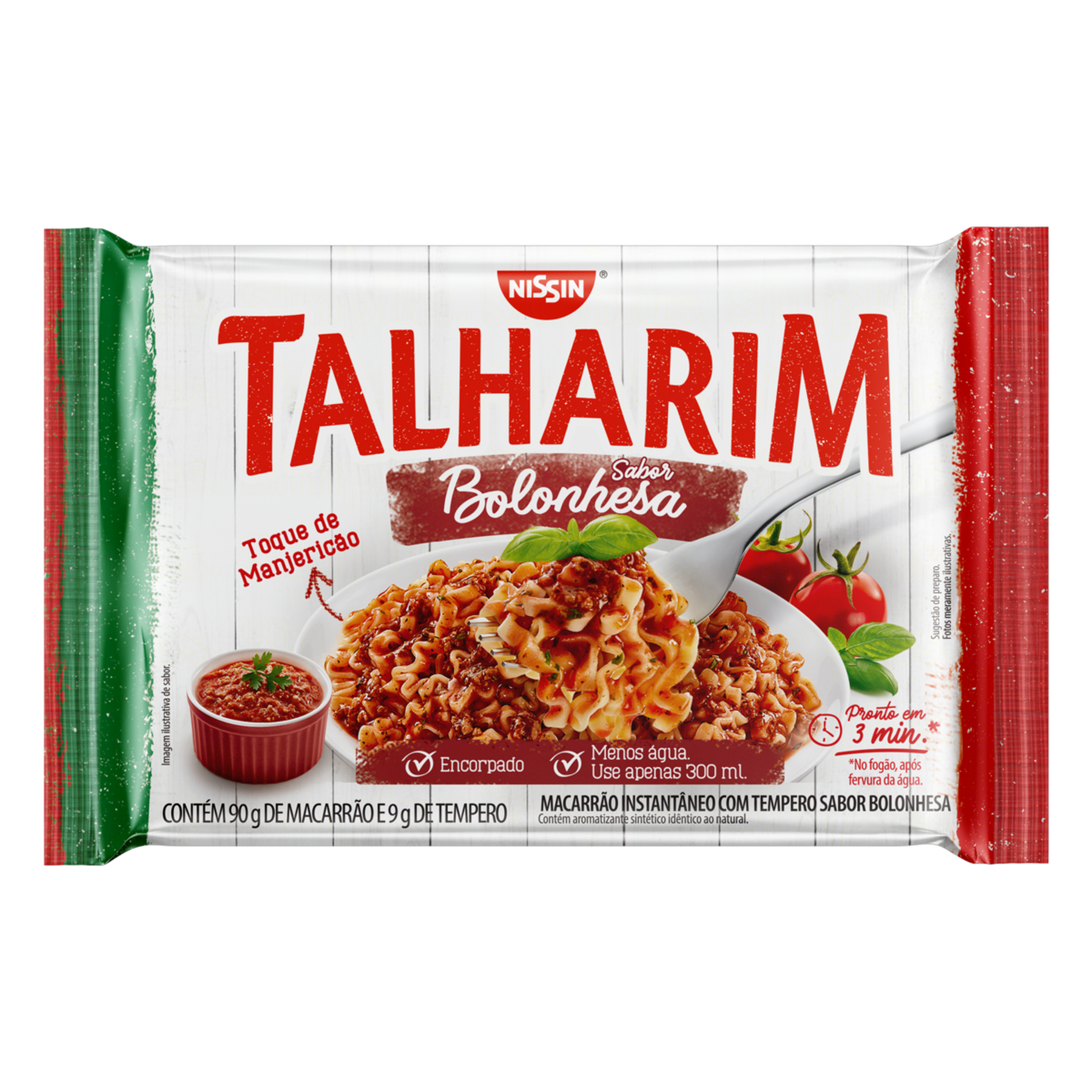 Macarrão Instantâneo Bolonhesa Nissin Miojo Talharim Pacote 99g