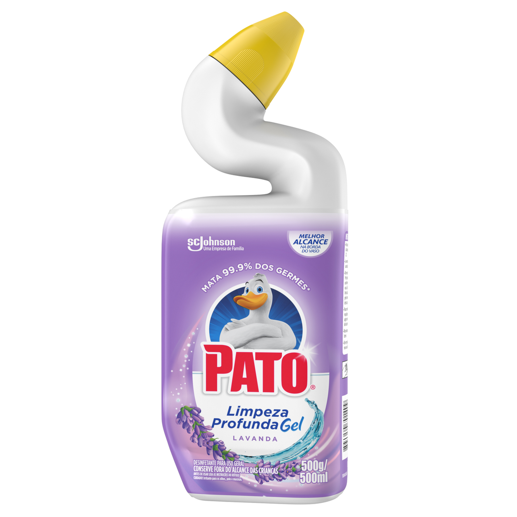 Desinfetante Uso Geral Gel Lavanda Pato Limpeza Profunda Squeeze 500ml