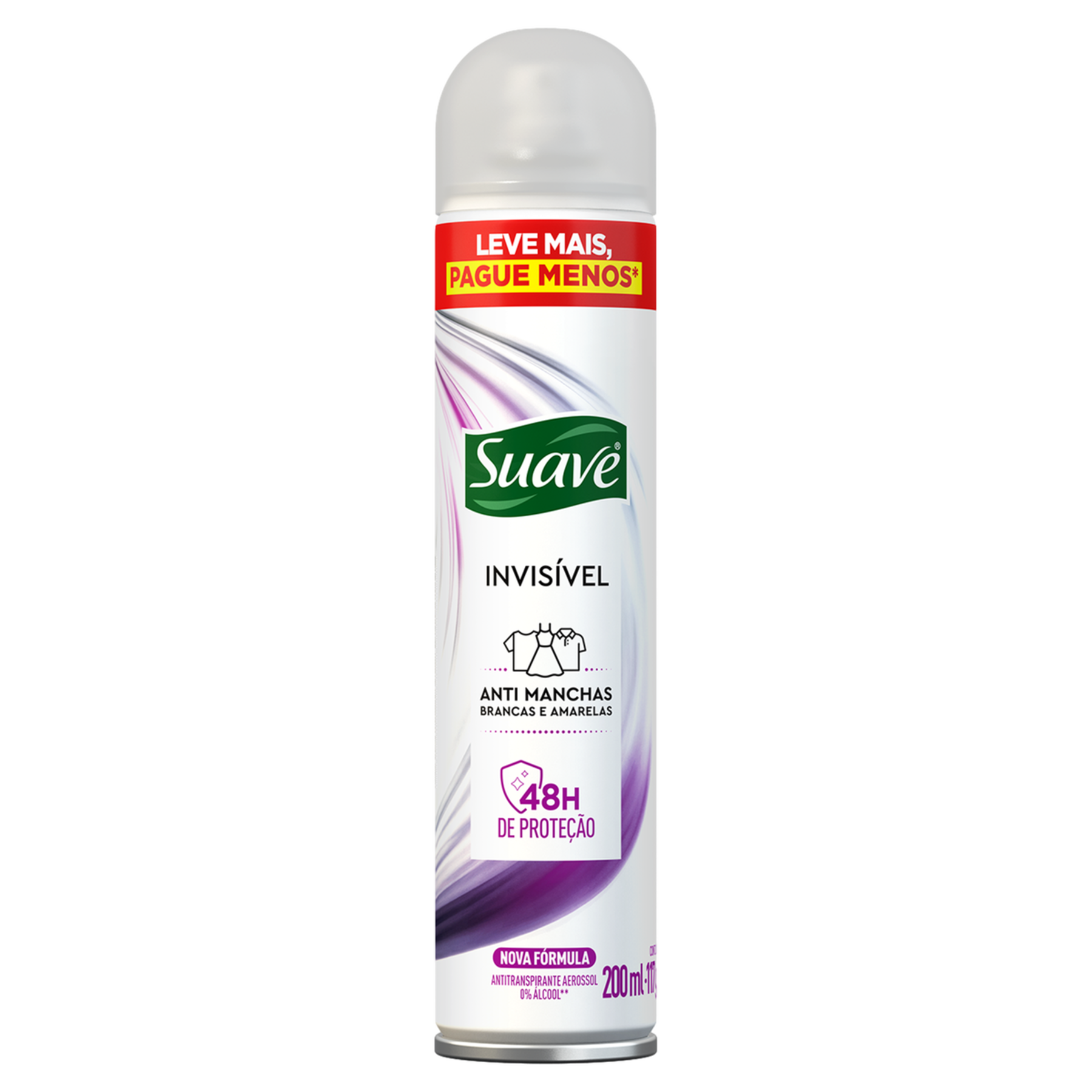 Desodorante Aerosol Suave Suave Invisible 200ml