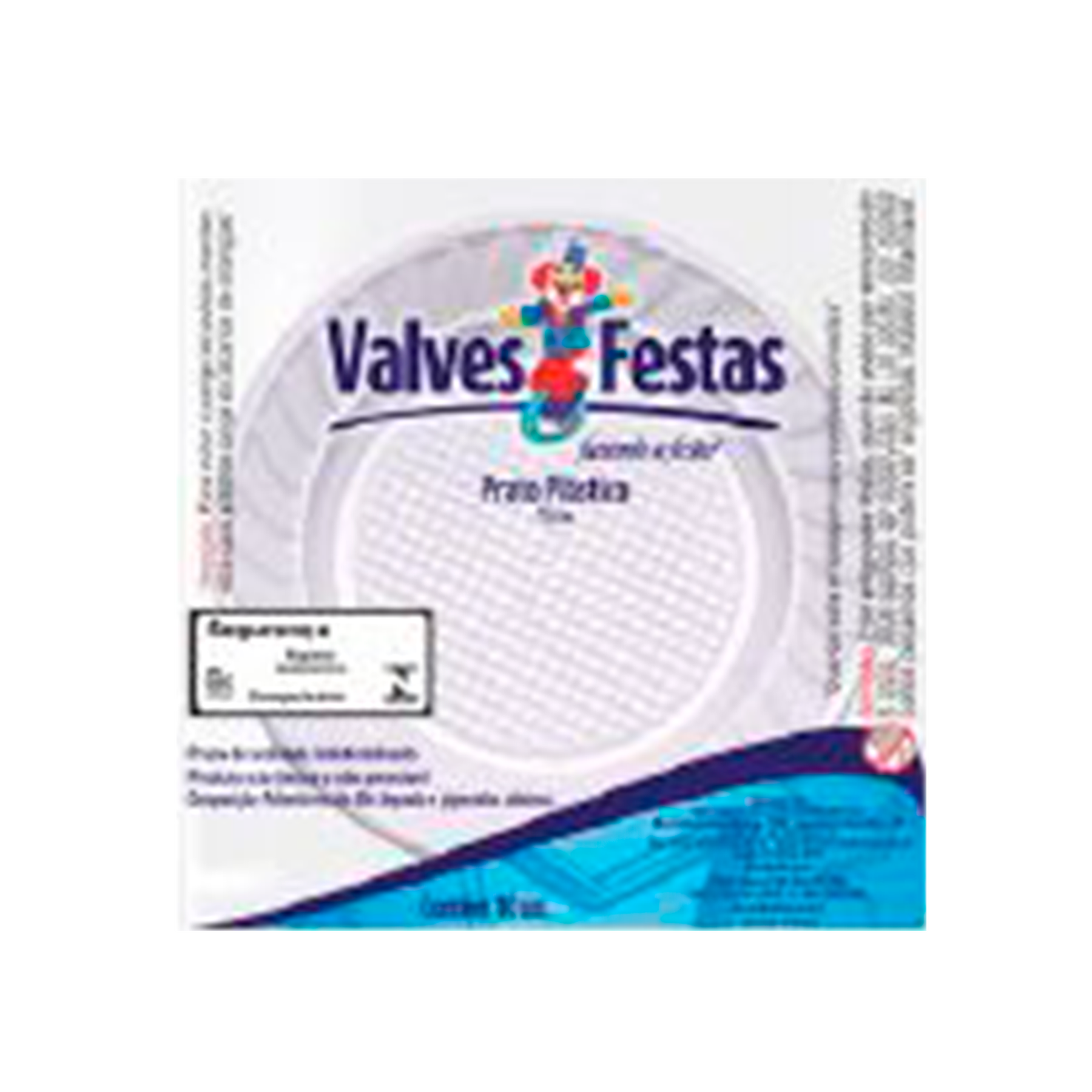 Prato Plástico Branco Valves Festas 15cm C/10 Unidades