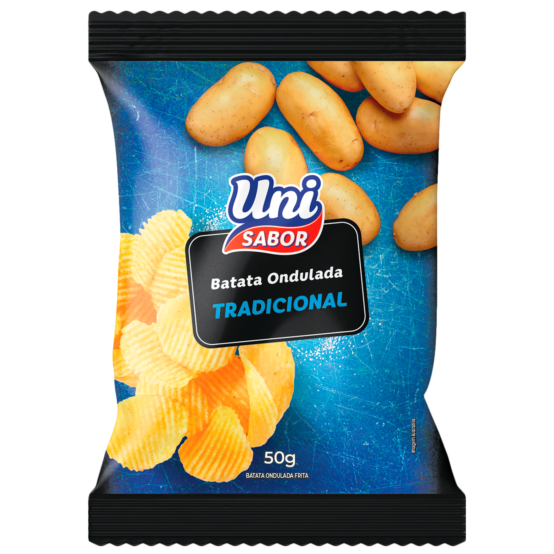 Batata Ondulada Tradicional Uni Sabor 50g