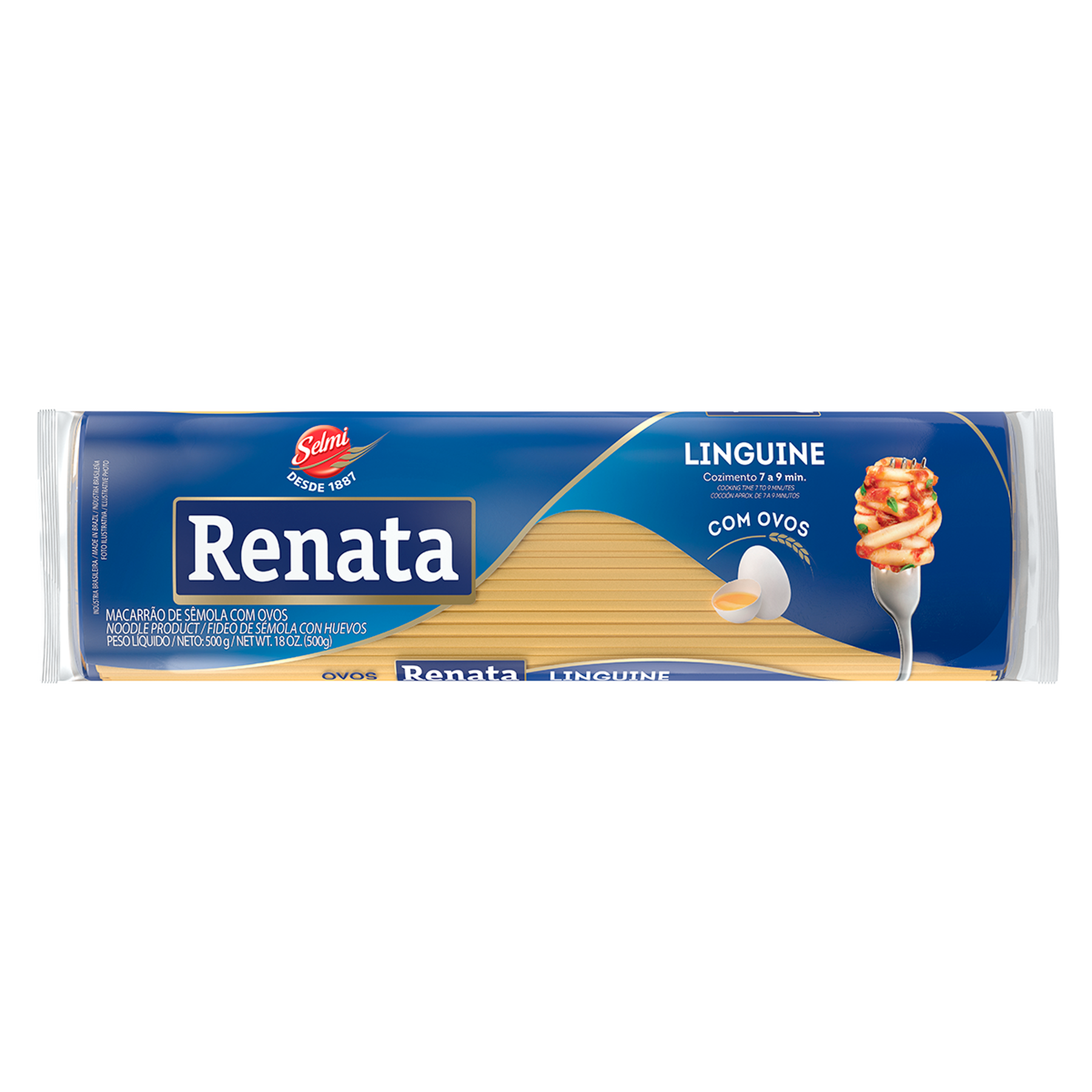 Macarrão de Sêmola com Ovos Linguine Renata Pacote 500g