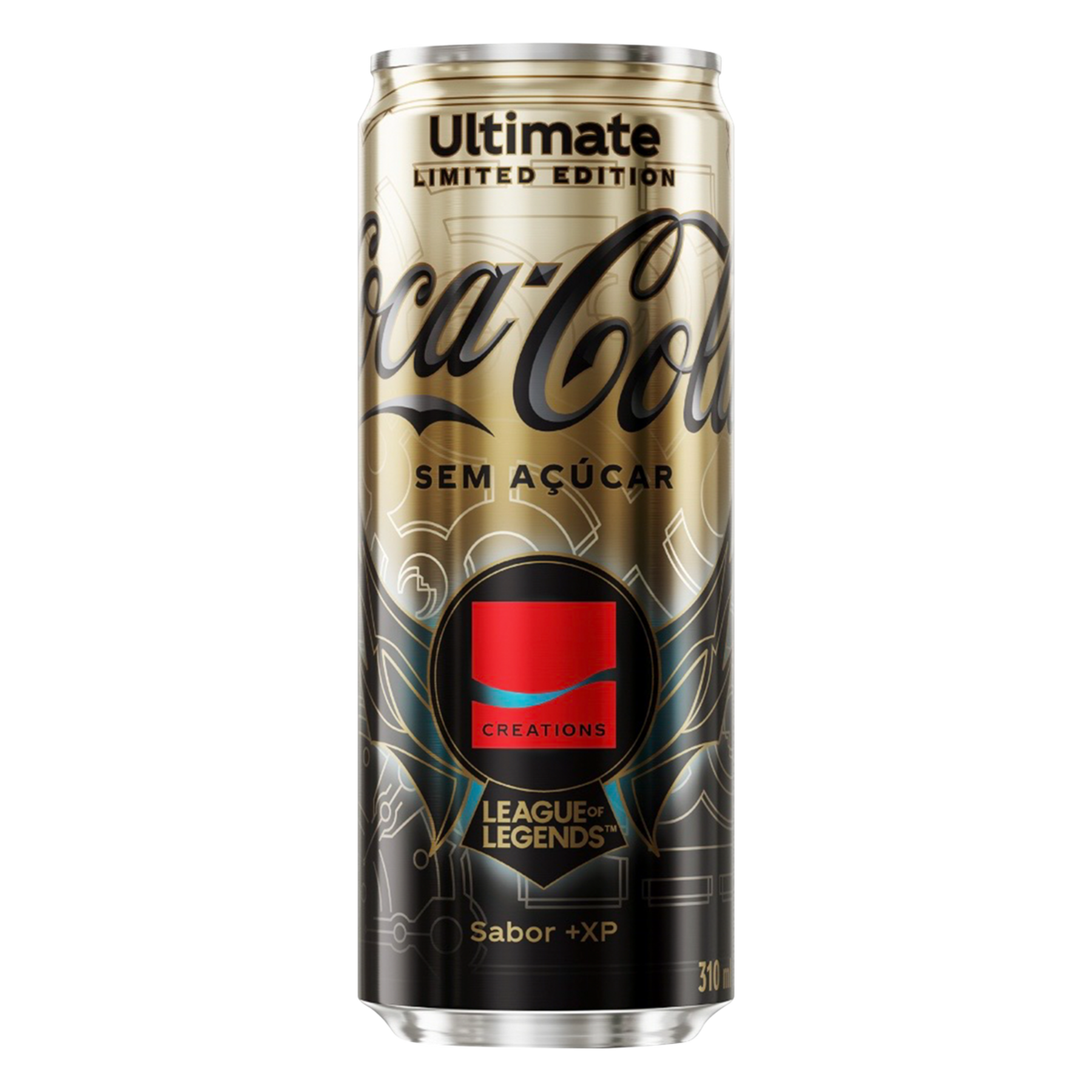 Refrigerante +XP sem Açúcar Ultimate Coca-Cola Creations Lata 310ml - League of Legends