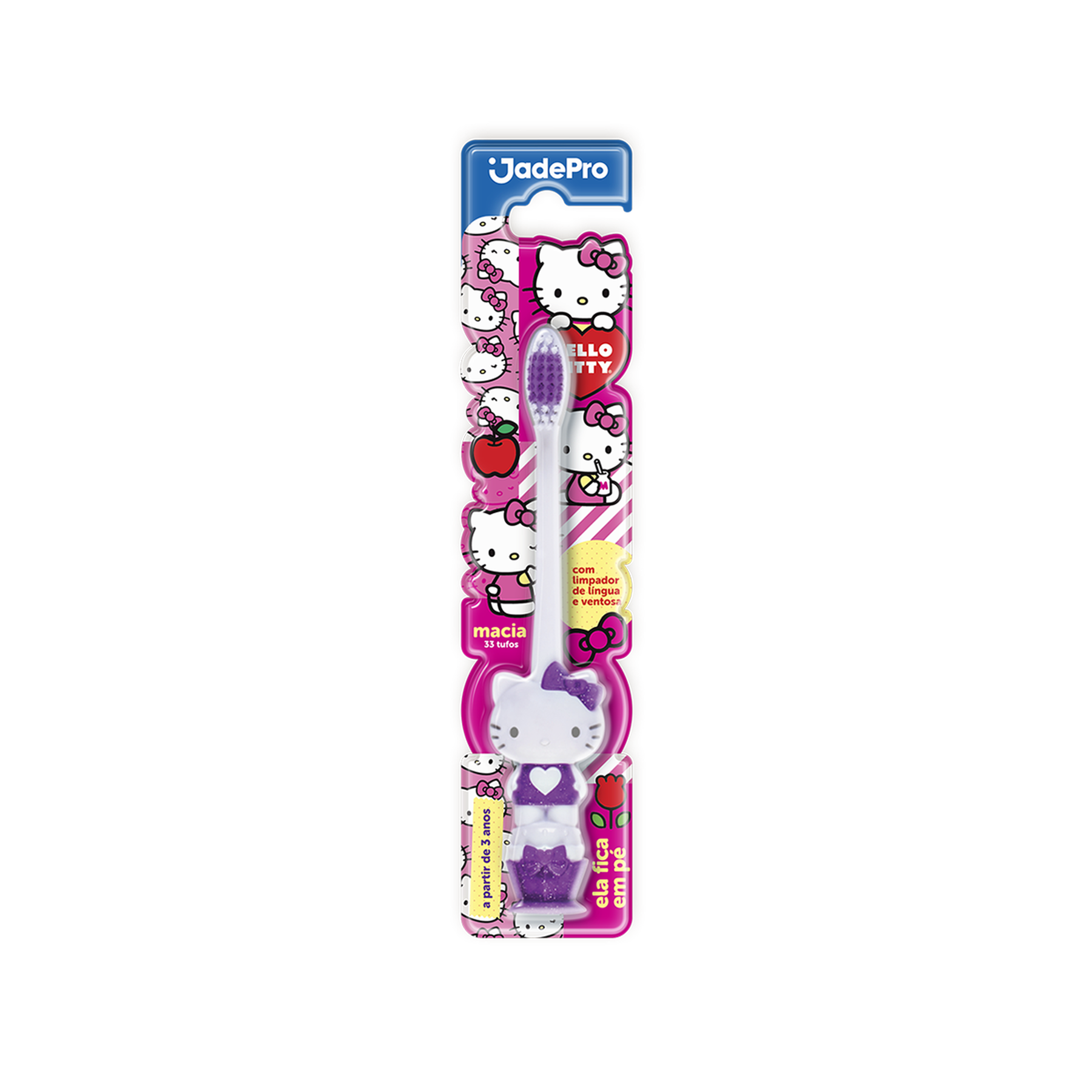 Escova Dental Infantil Macia Hello Kitty JadePro