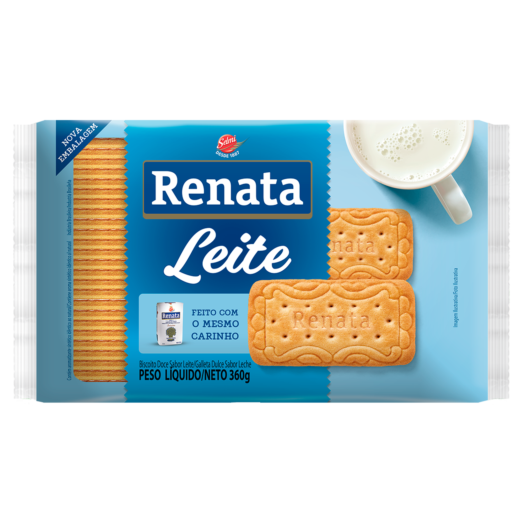 Biscoito Leite Renata Pacote 360g