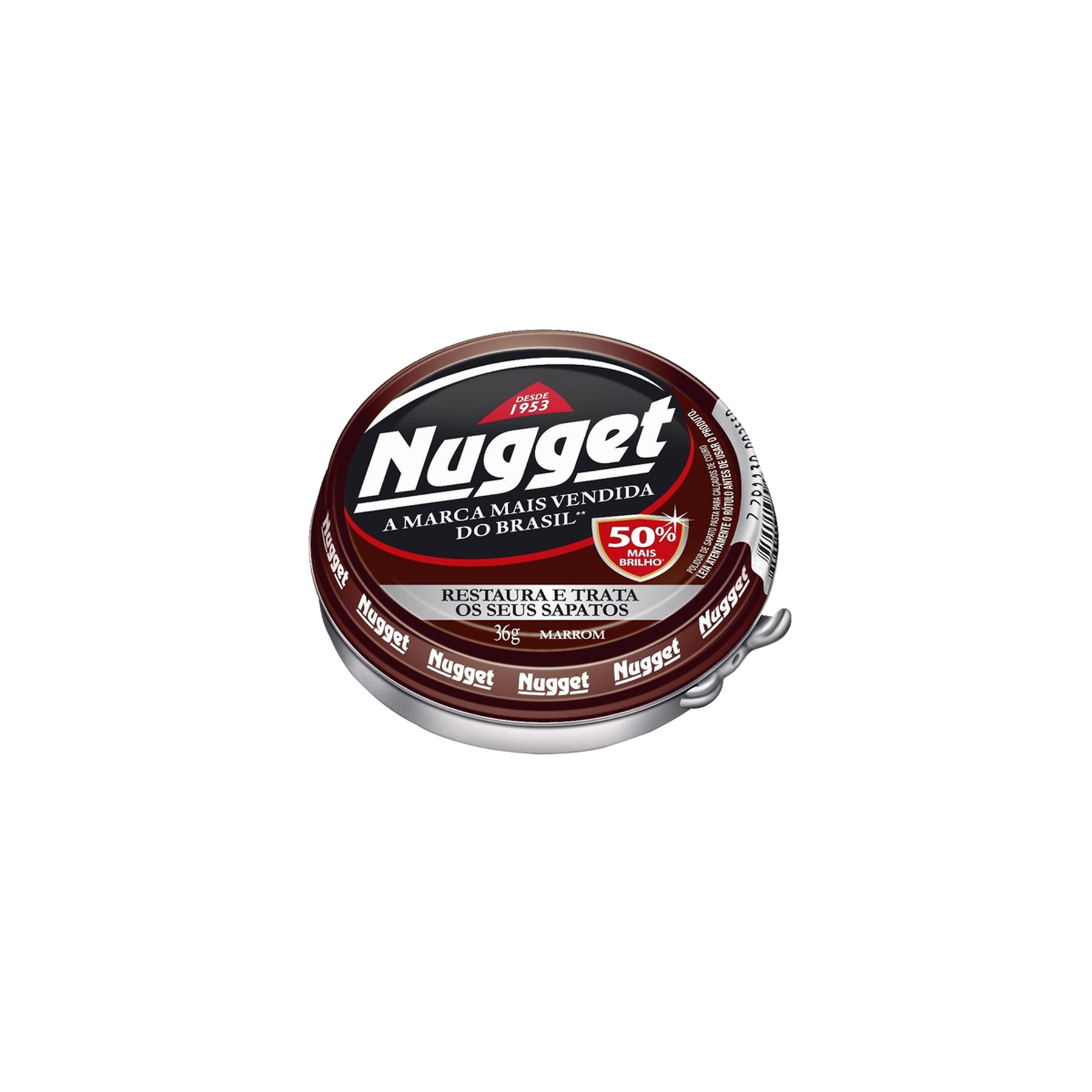 Pomada para Sapatos Nugget 36g, Marrom