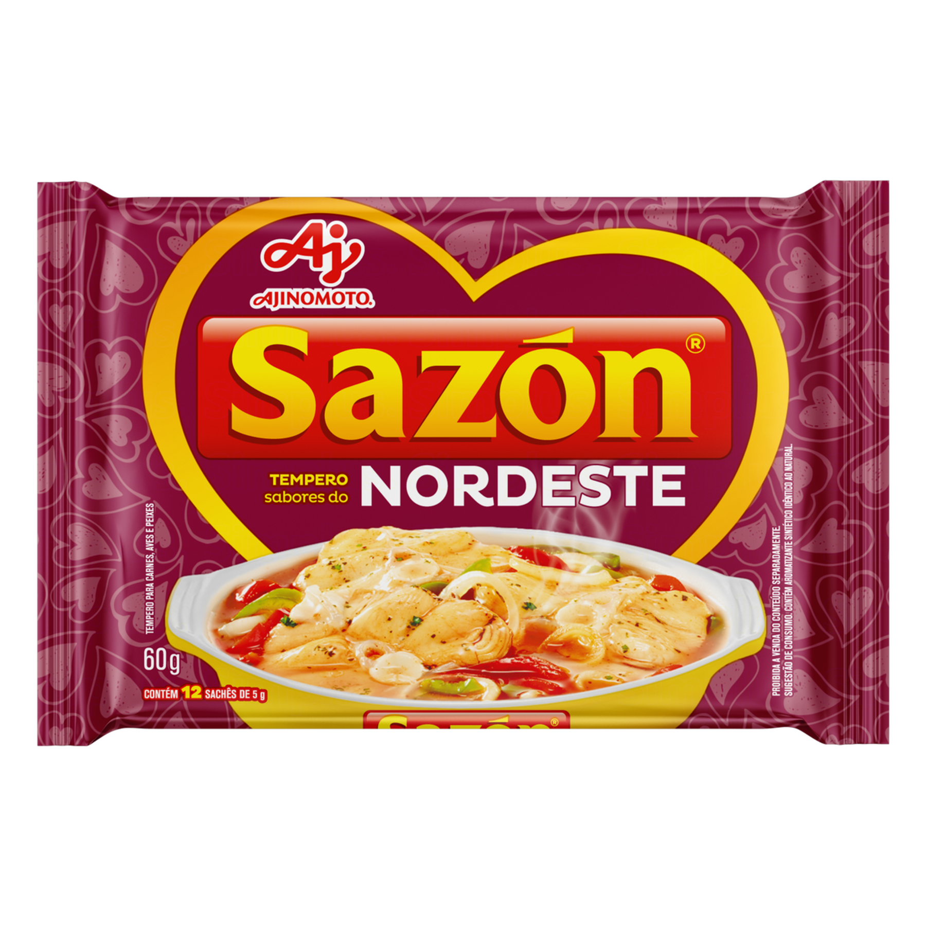 Tempero Sabores do Nordeste Sazón Pacote 60g 12 Unidades