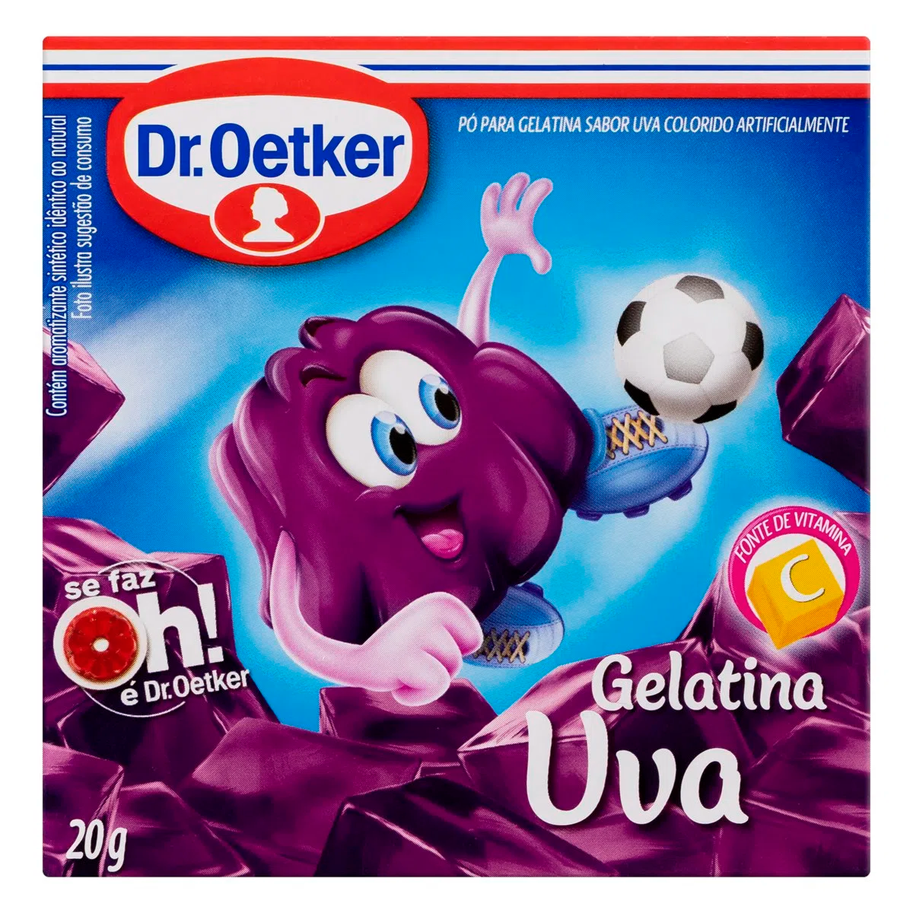 Gelatina em Pó de Uva Dr. Oetker Caixa 20g