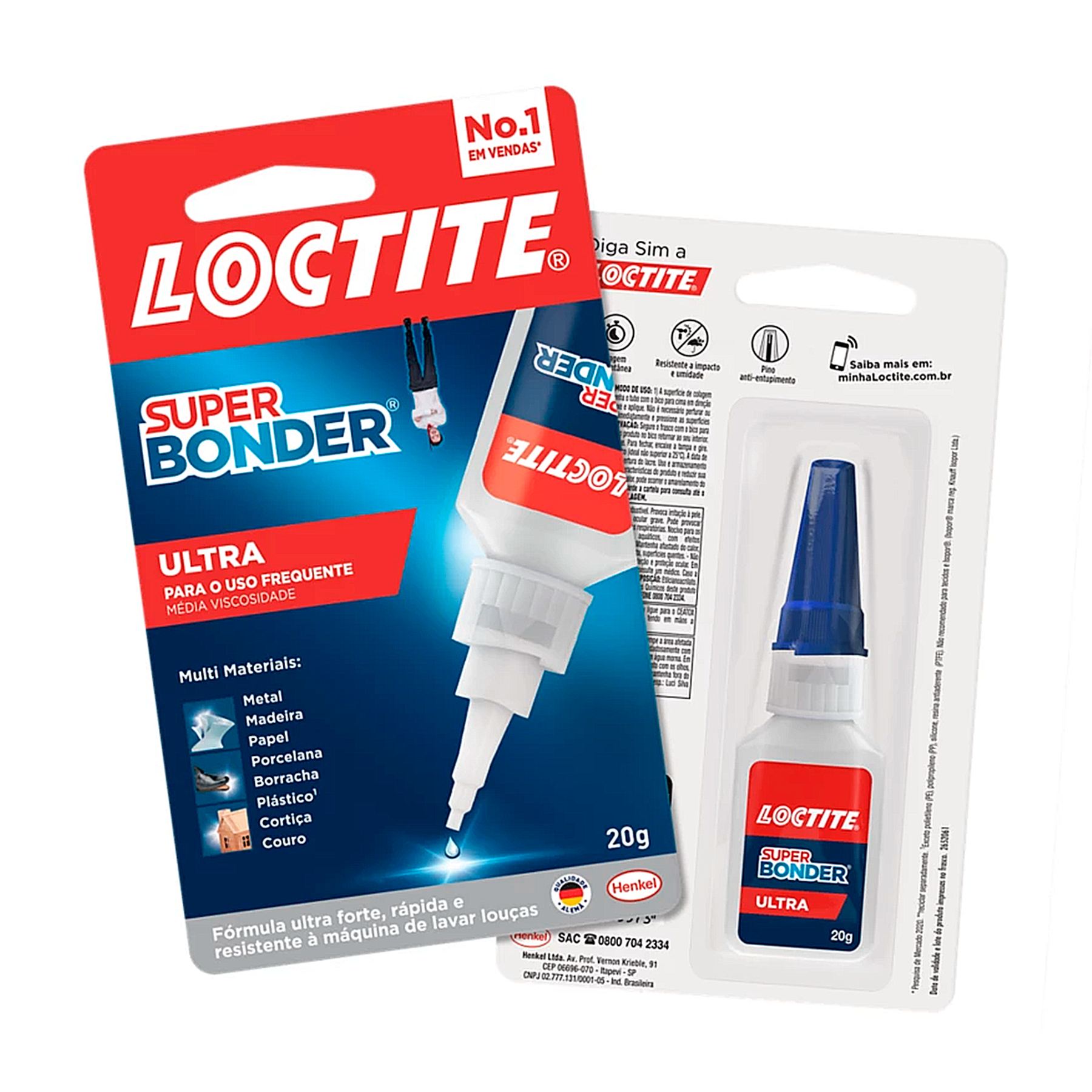 Adesivo Instantâneo Universal Ultra Super Bonder Loctite Blister 20g