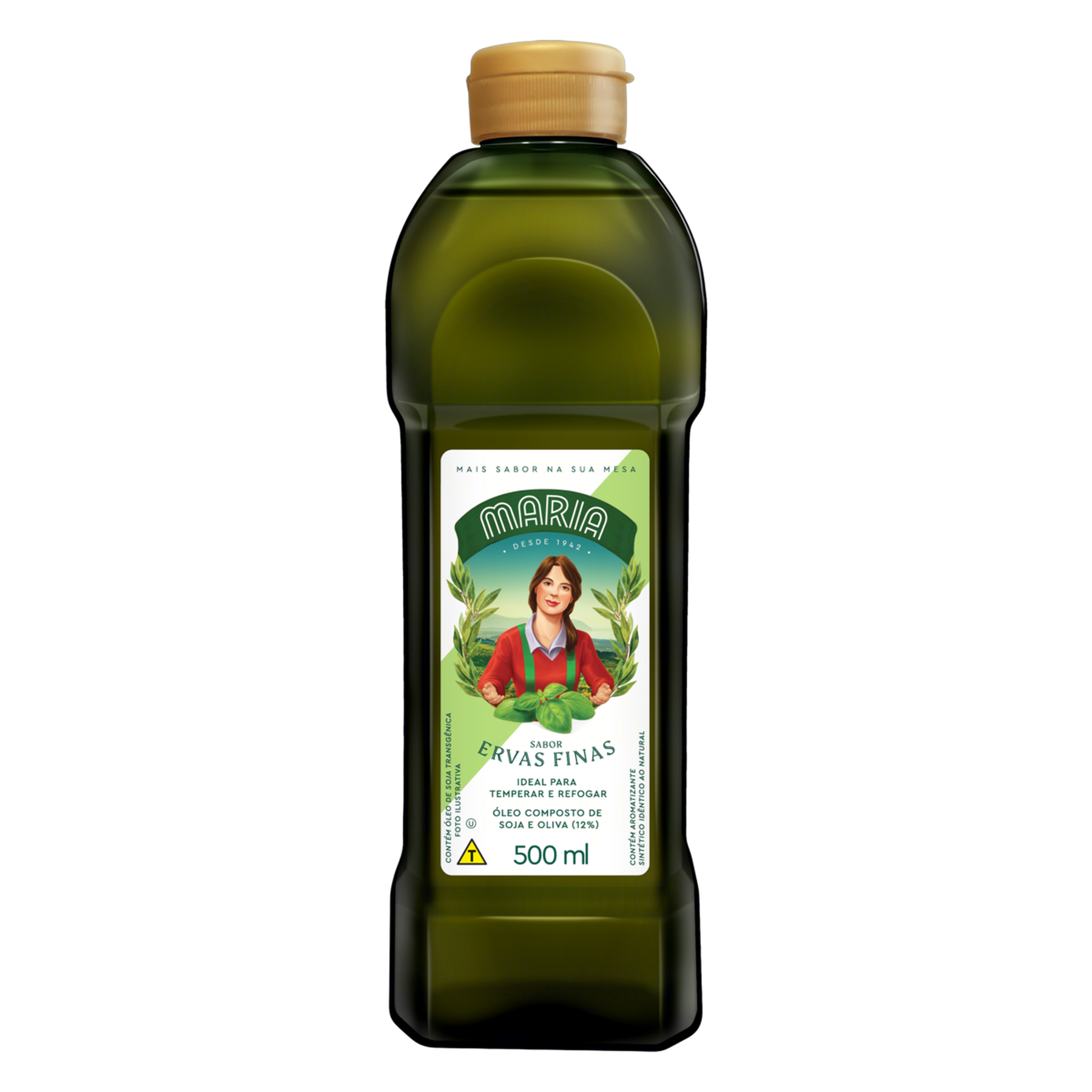 Óleo Composto de Soja e Oliva Ervas Finas Maria Garrafa 500ml