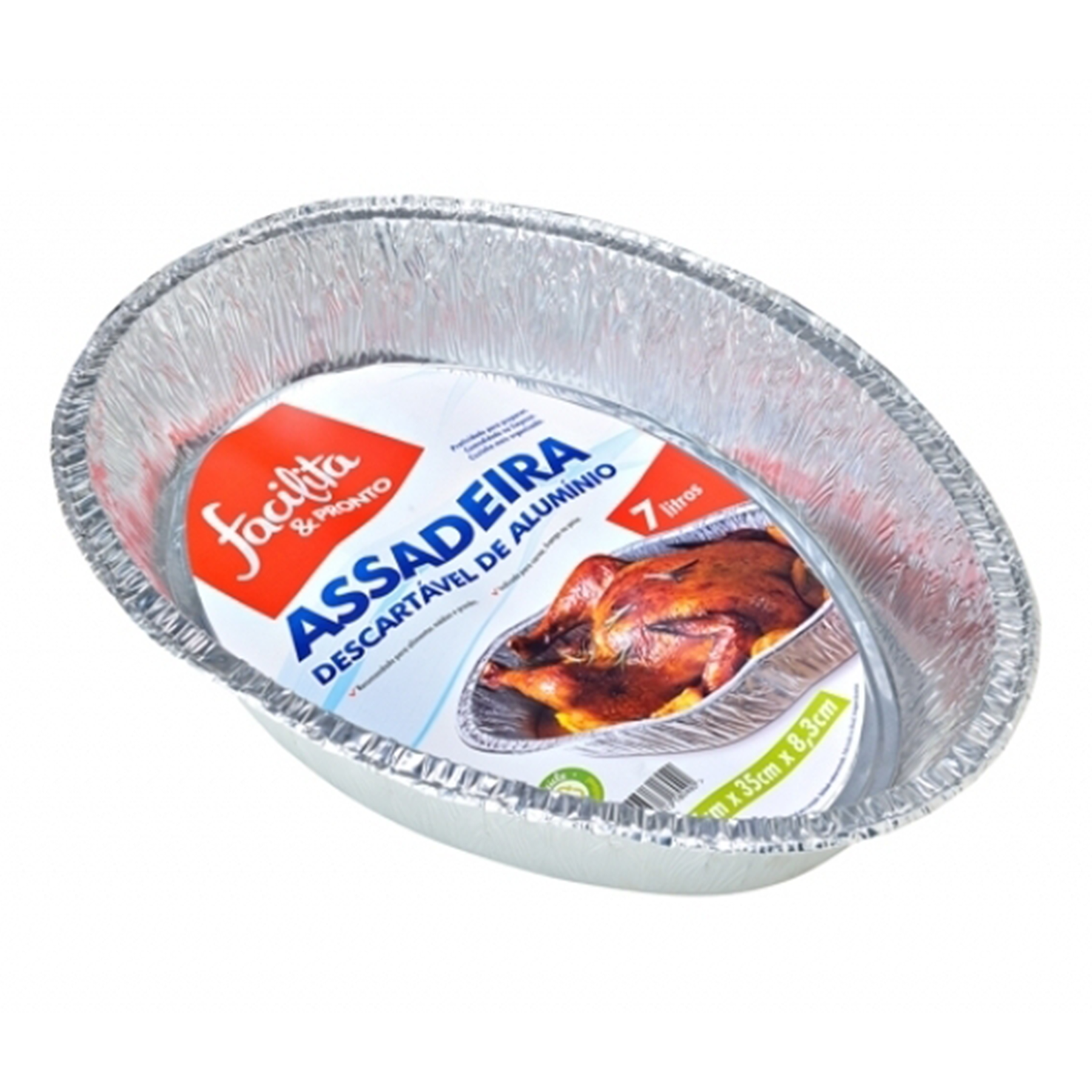 Assadeira Alumínio Oval Facilita e Pronto 7l