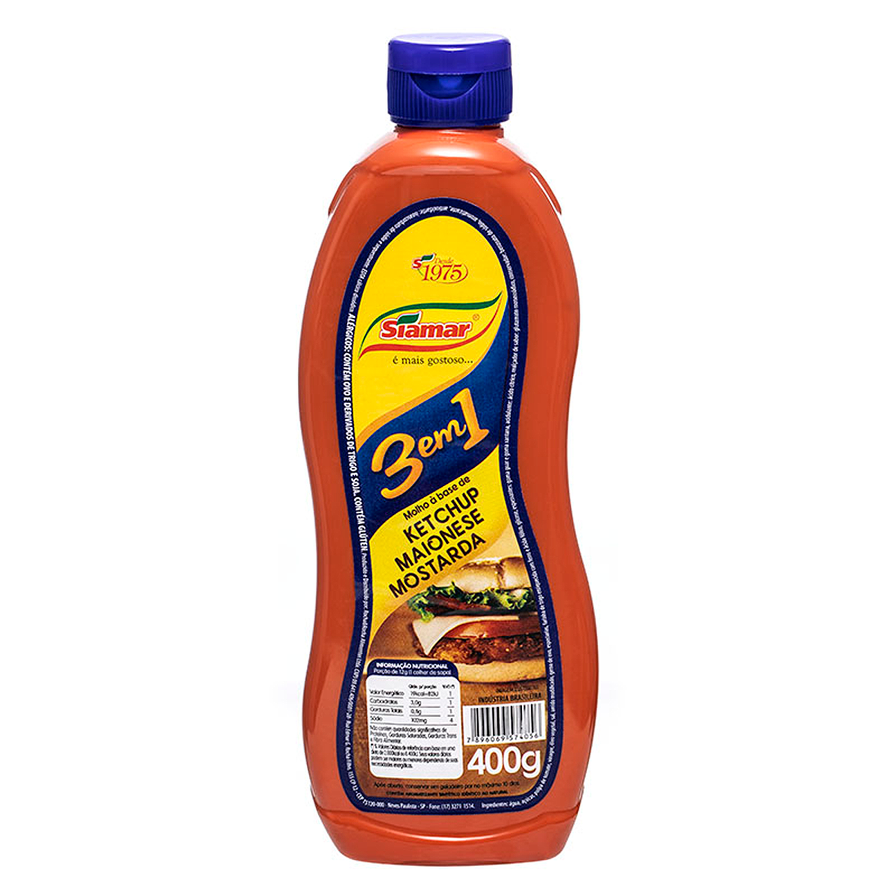Molho 3 em 1 Siamar Squeeze 400g