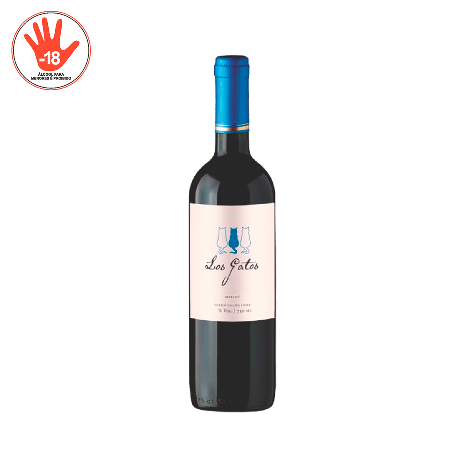 Vinho Tinto Merlot Los Gatos Garrafa 750ml 