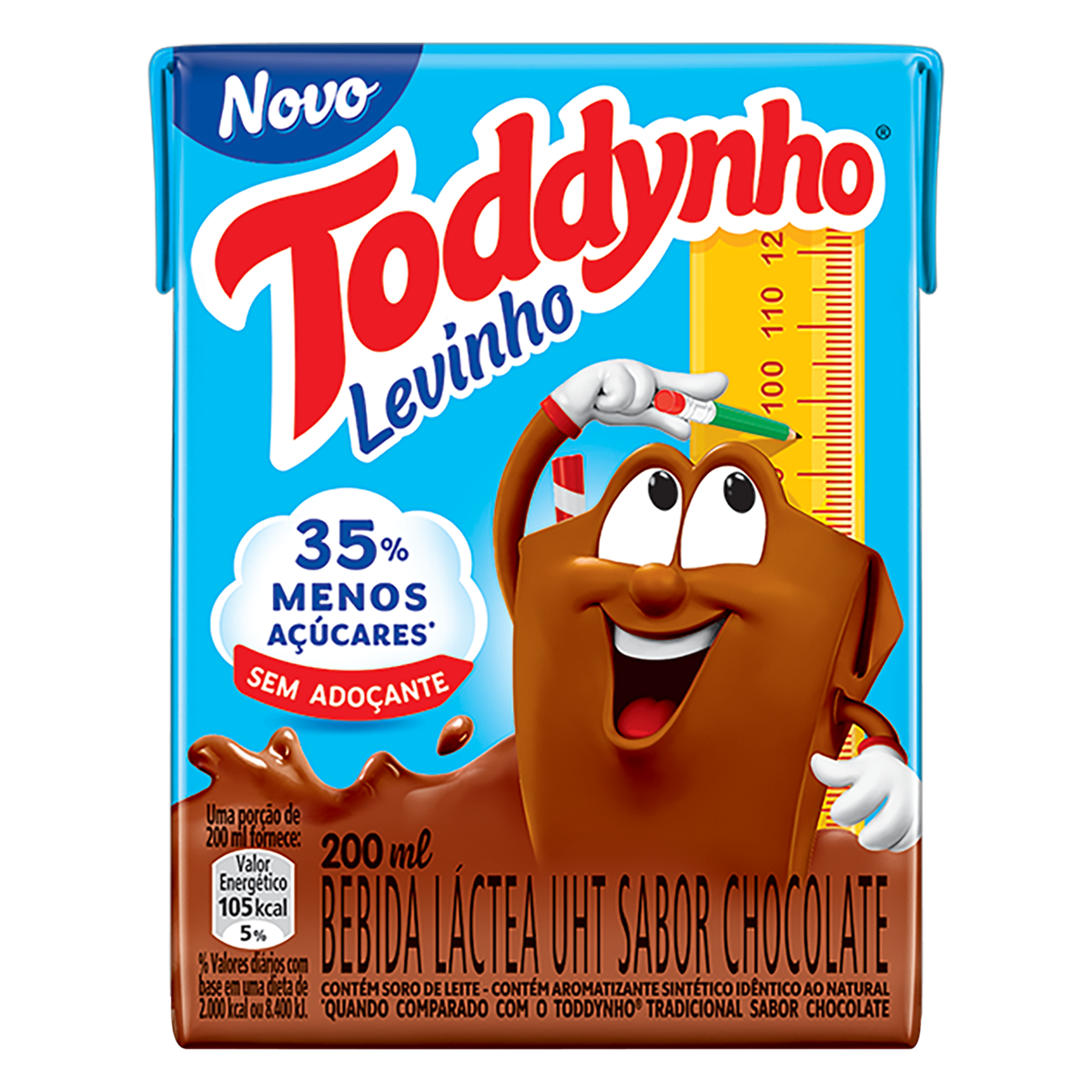 Bebida Láctea UHT Chocolate Toddynho Levinho Caixa 200ml