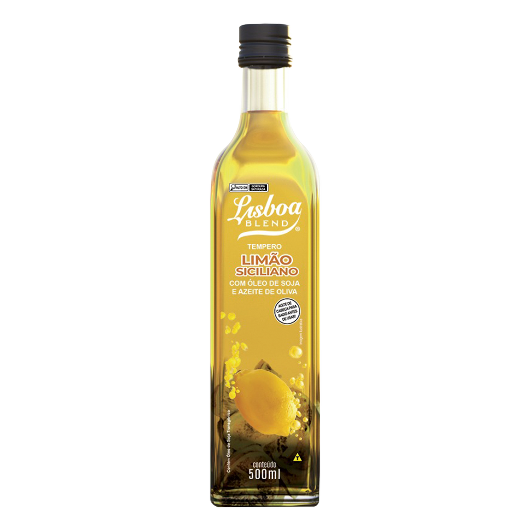 Tempero Limão Siciliano com Óleo de Soja e Azeite de Oliva Lisboa Blend 500ml