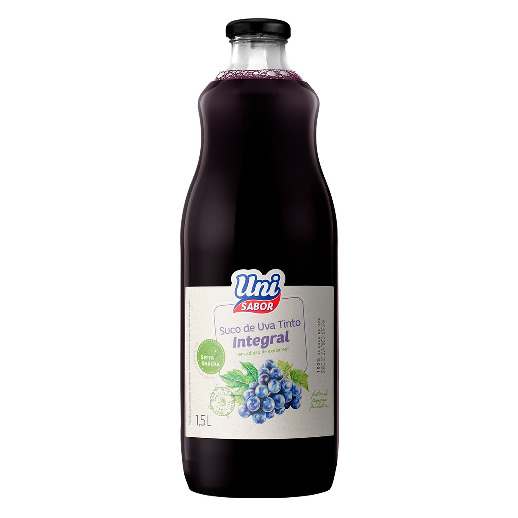 Suco de Uva Tinto Integral Uni Sabor Garrafa 1,5l