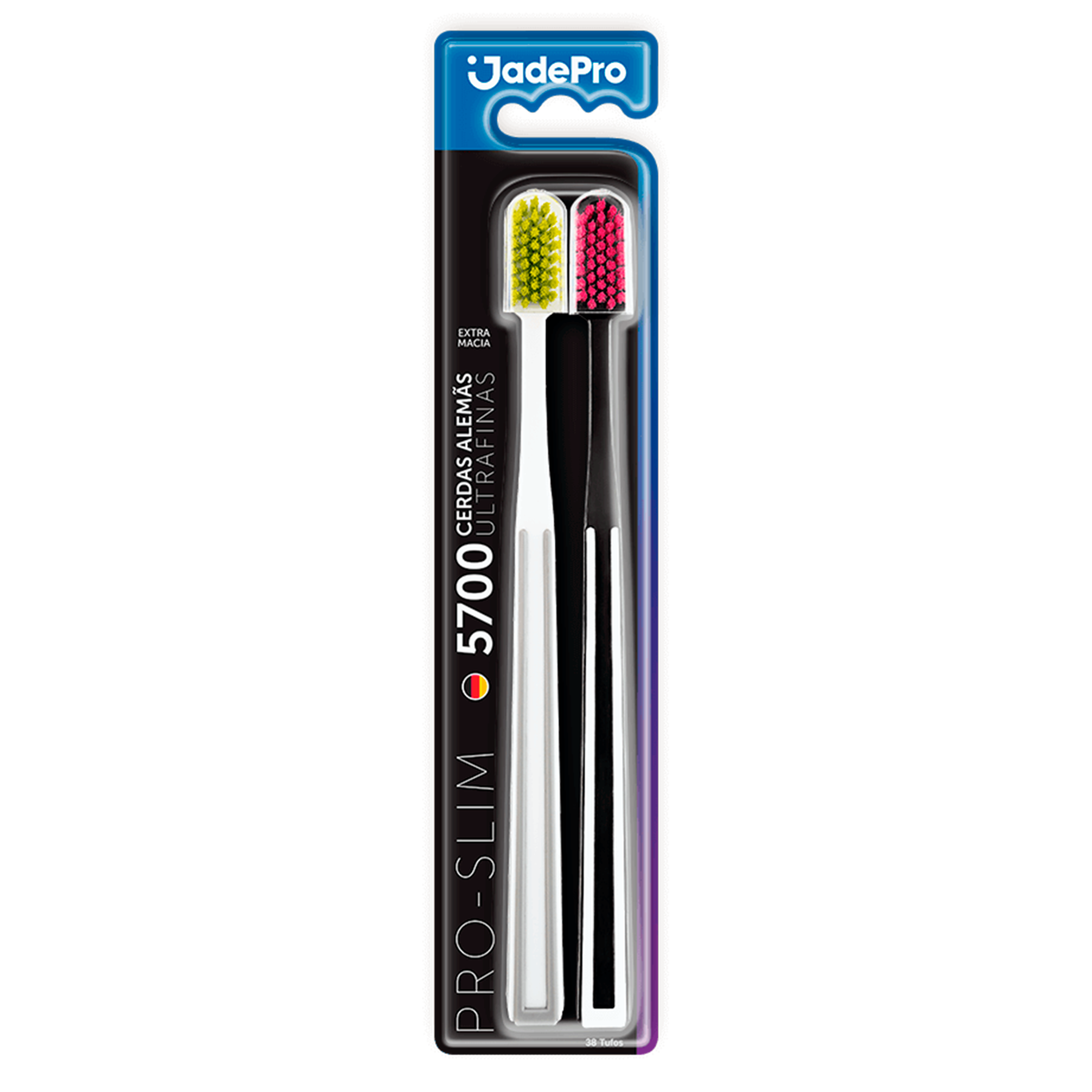 Escova Dental Macia Pro-Slim JadePro C/2 Unidades