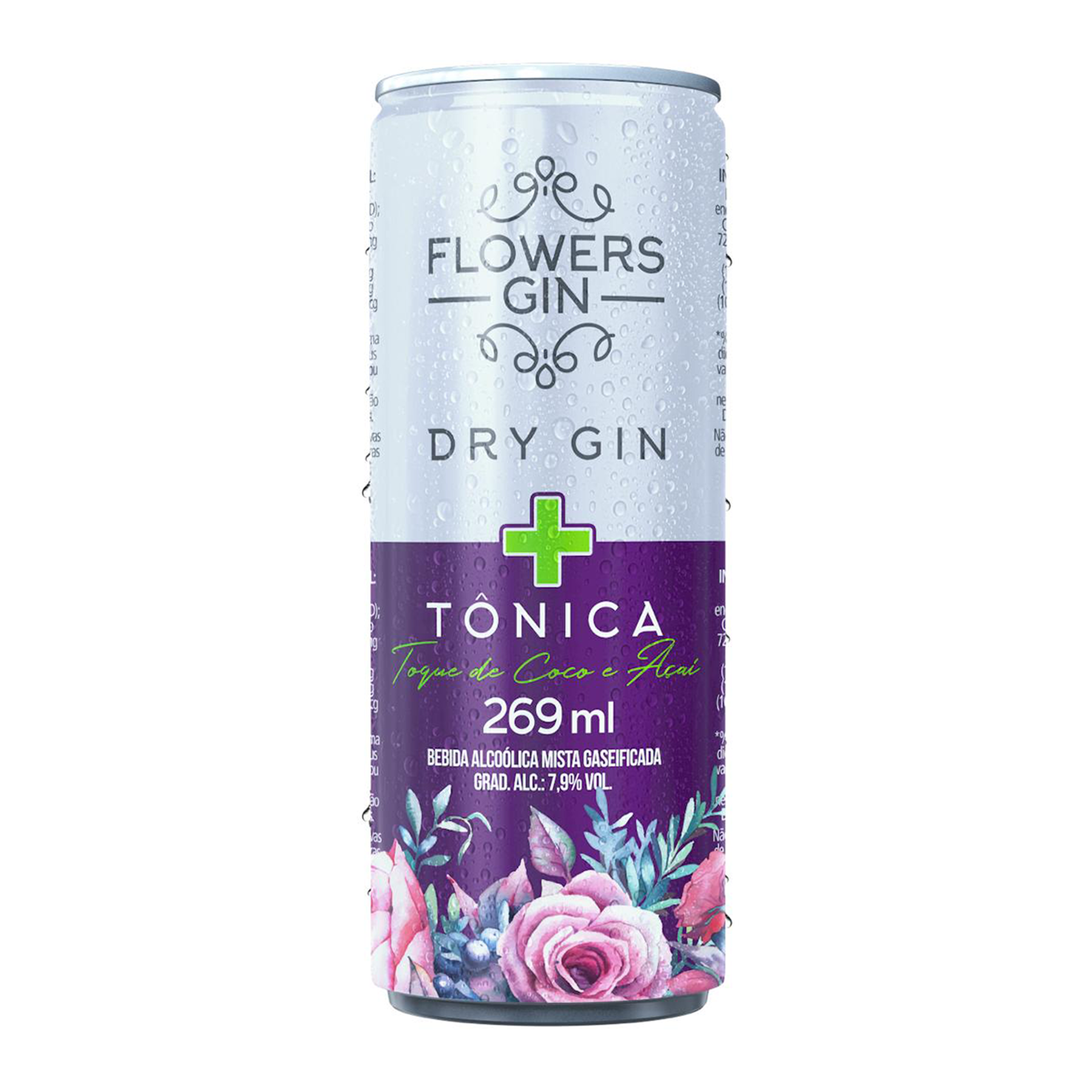 Gin Tônica Coco e Açaí Flowers Lata 269ml