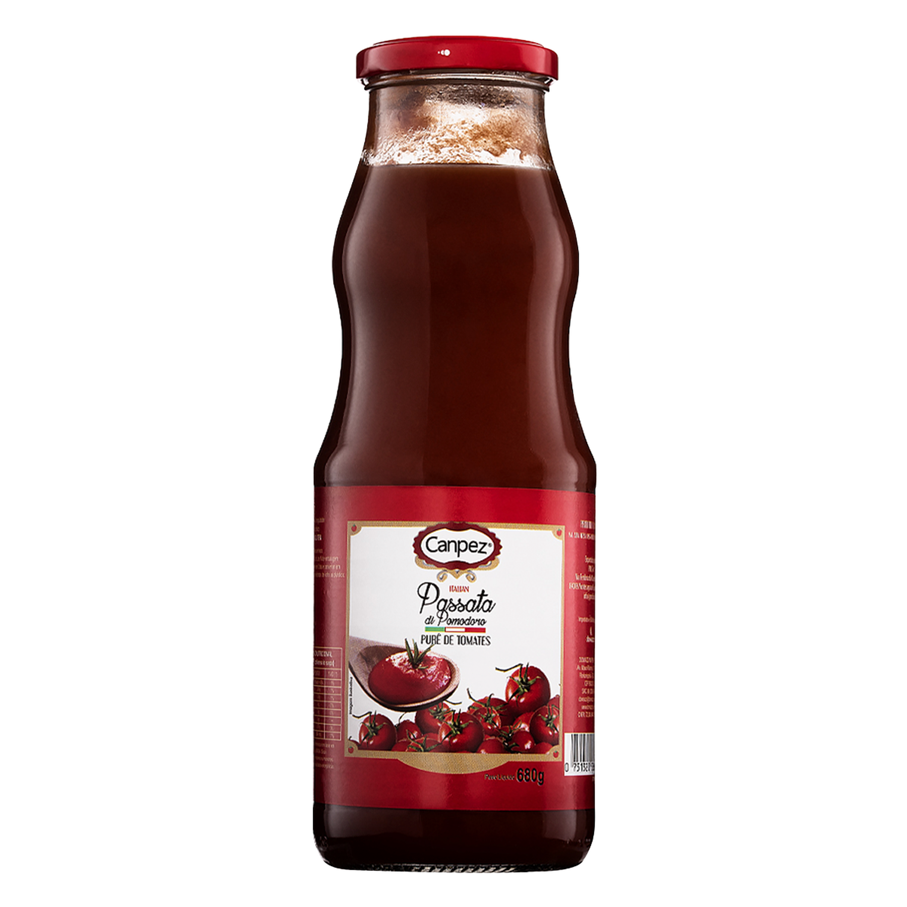 Passata Purê de Tomate Tradicional Canpez 680g