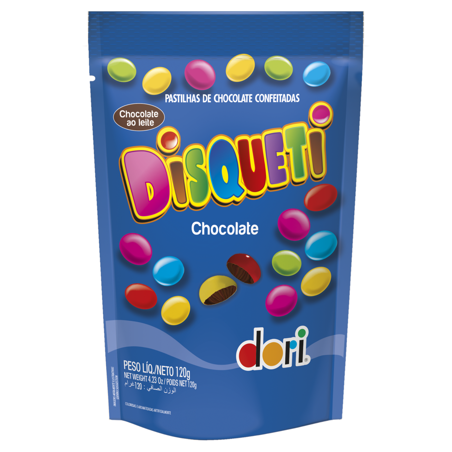 Chocolate ao Leite Disqueti Dori Sachê 120g