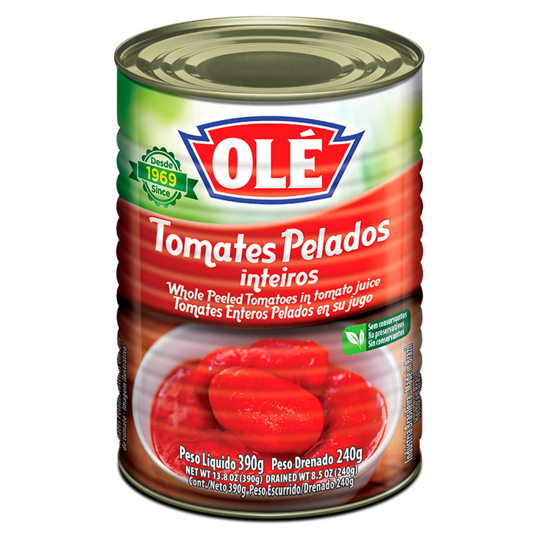 Tomate Pelado Inteiro Olé Lata 390g