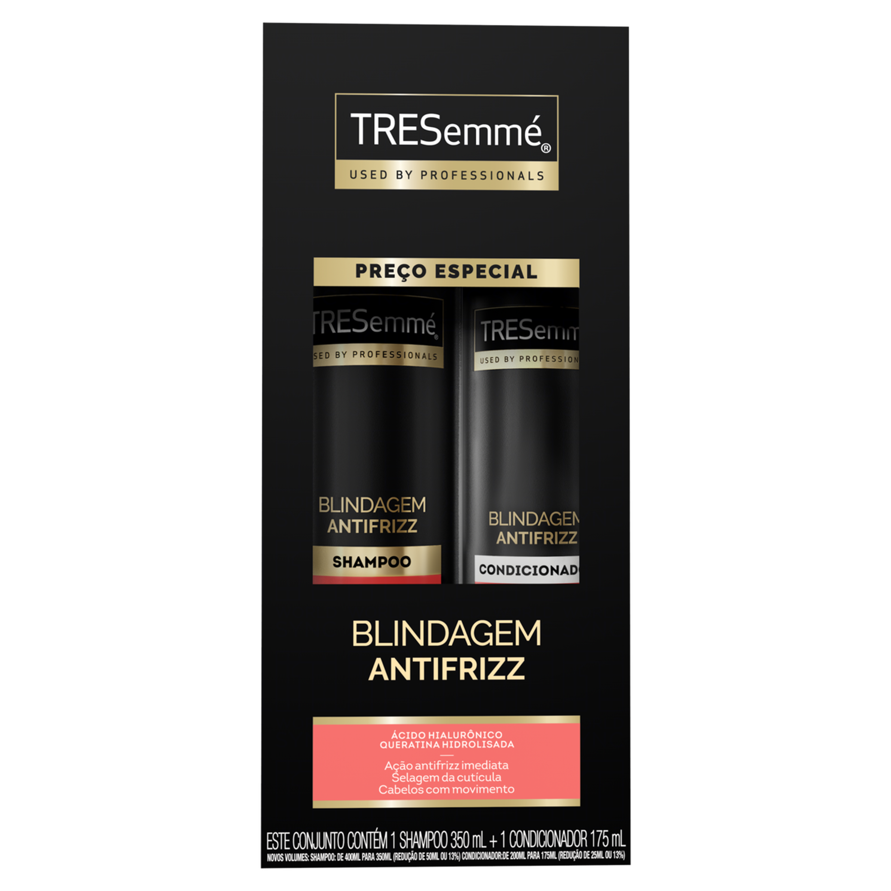 Shampoo 350ml + Condicionador 175ml Blindagem Antifrizz Tresemmé