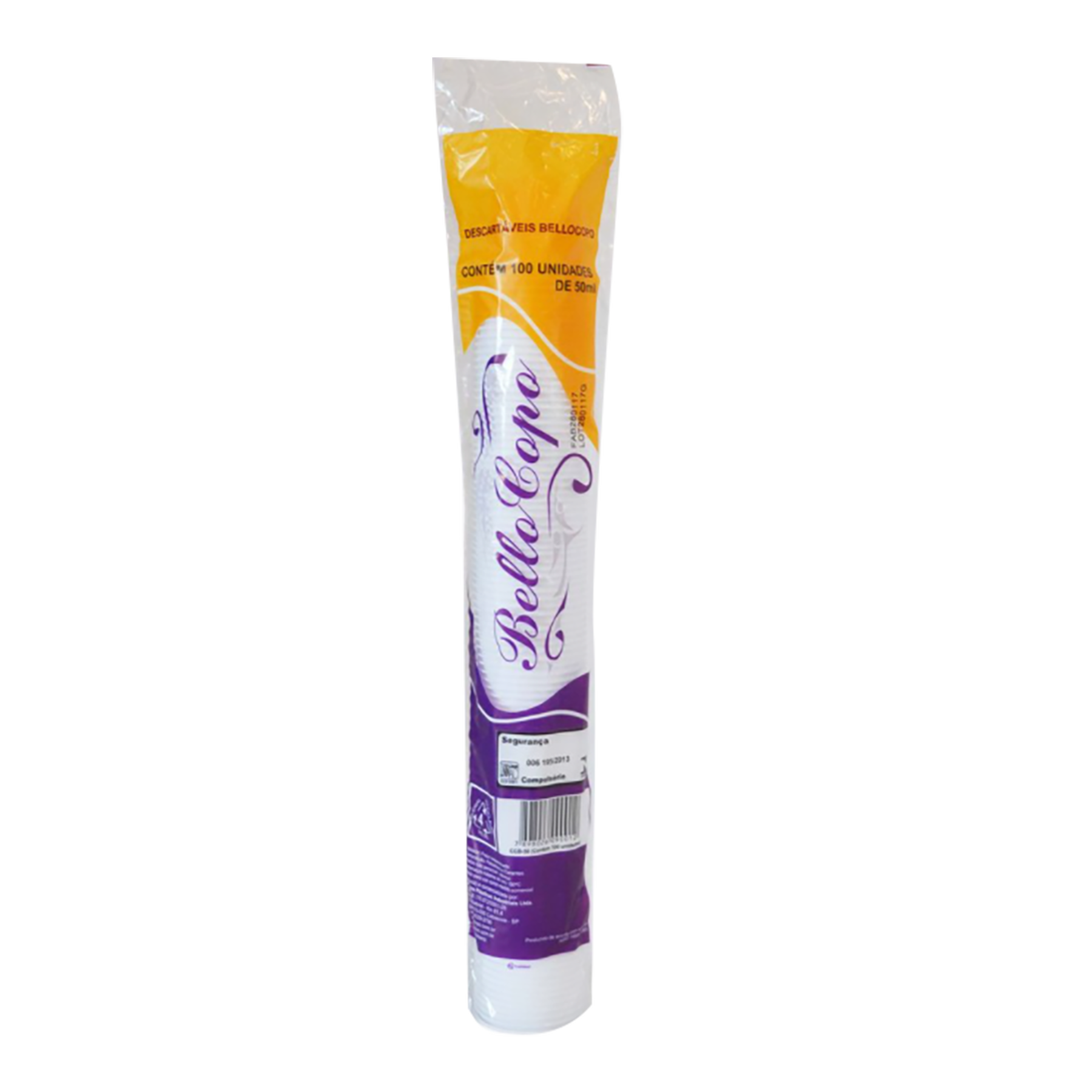 Copo Plástico Branco Bellocopo 50ml C/100 Unidades